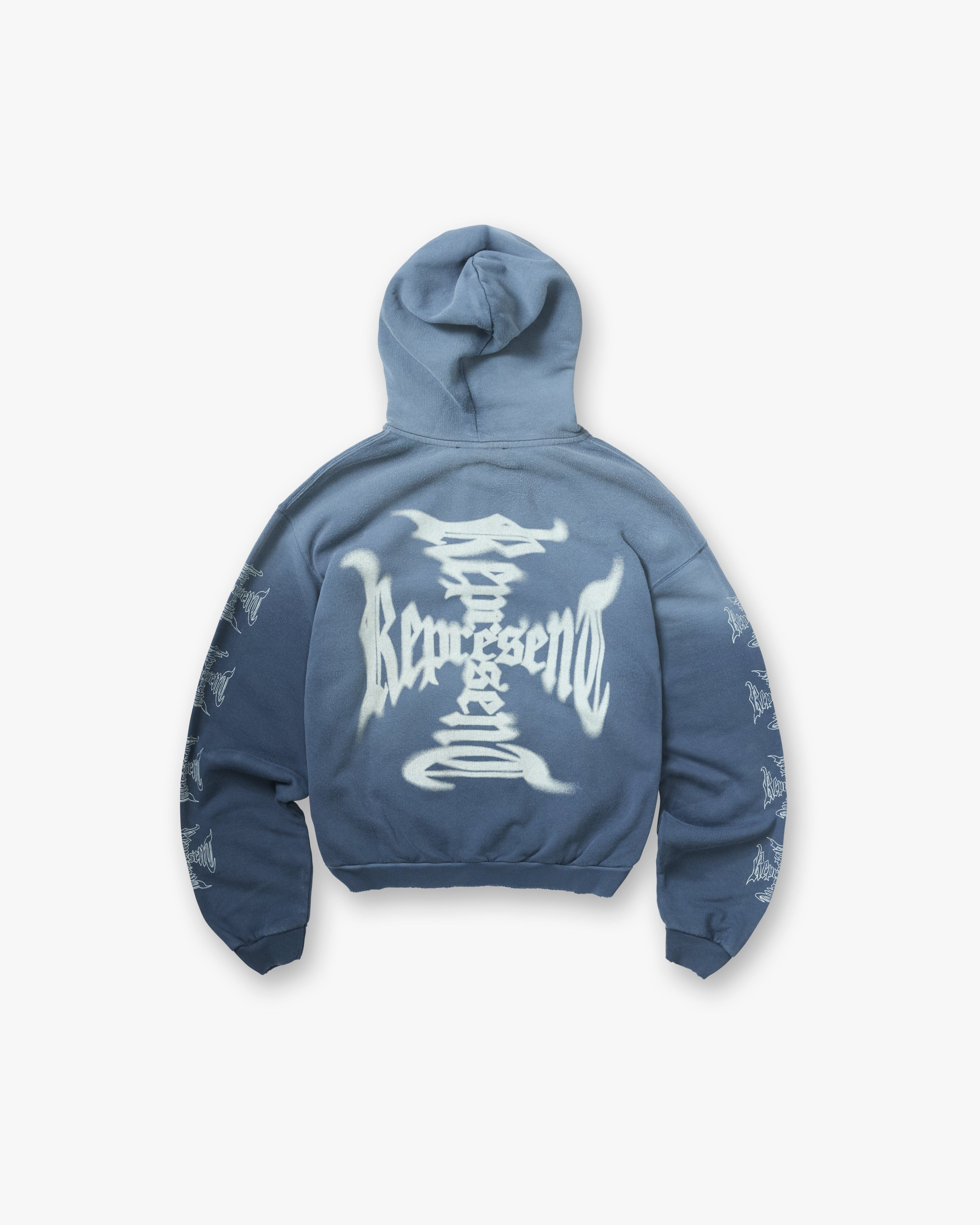 Heaton MH Shrunken Zip Hoodie - Vintage Navy