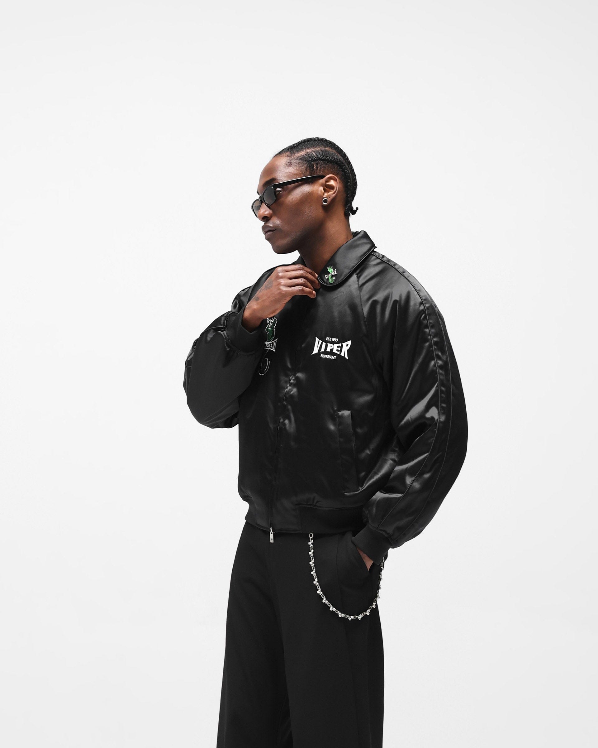 SS26 Represent x Viper Souvenir Jacket - Jet Black