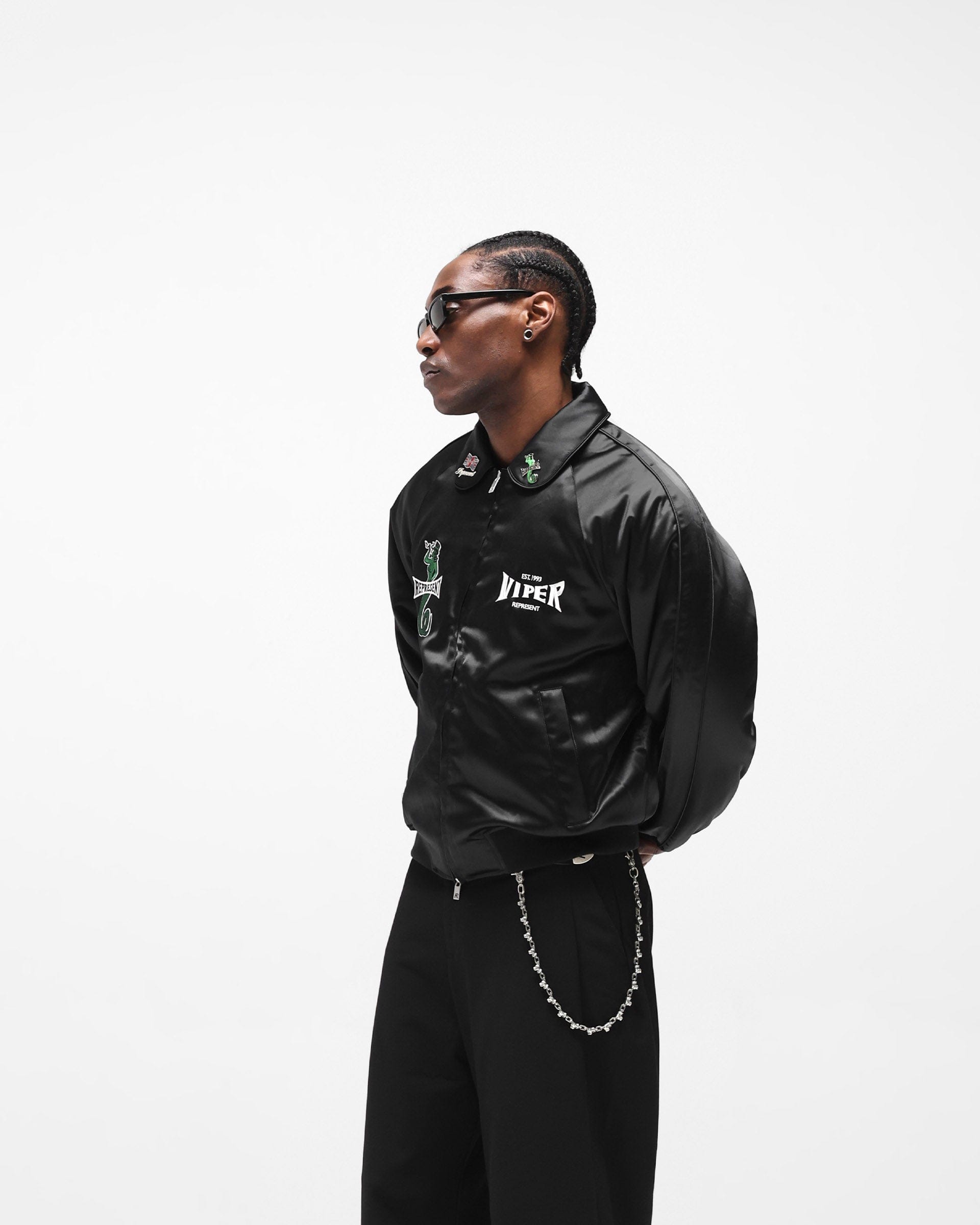 SS26 Represent x Viper Souvenir Jacket - Jet Black