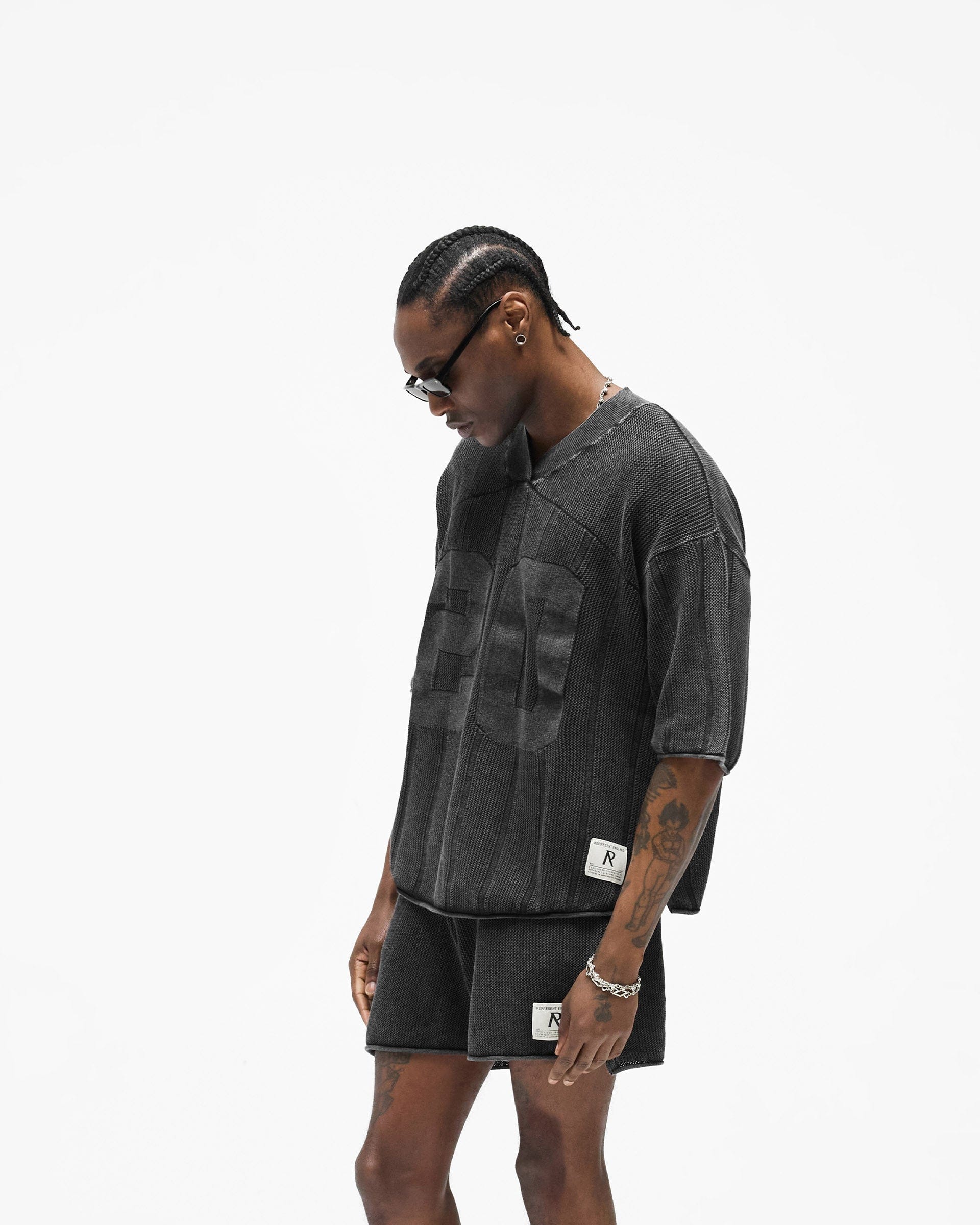 SS26 Knitted Varsity Jersey - Vintage Grey