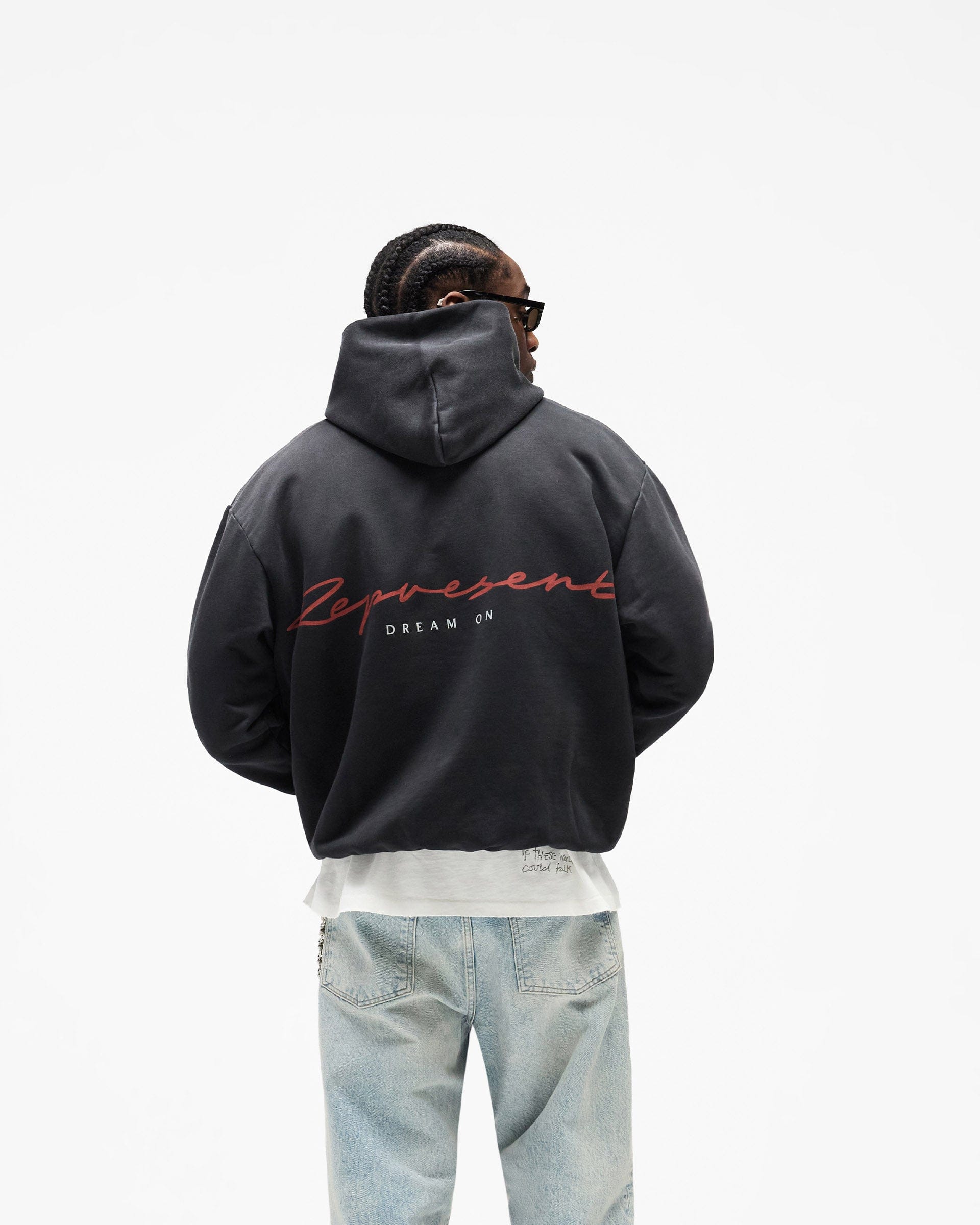 SS26 Chrome Flight Hoodie - Stained Black