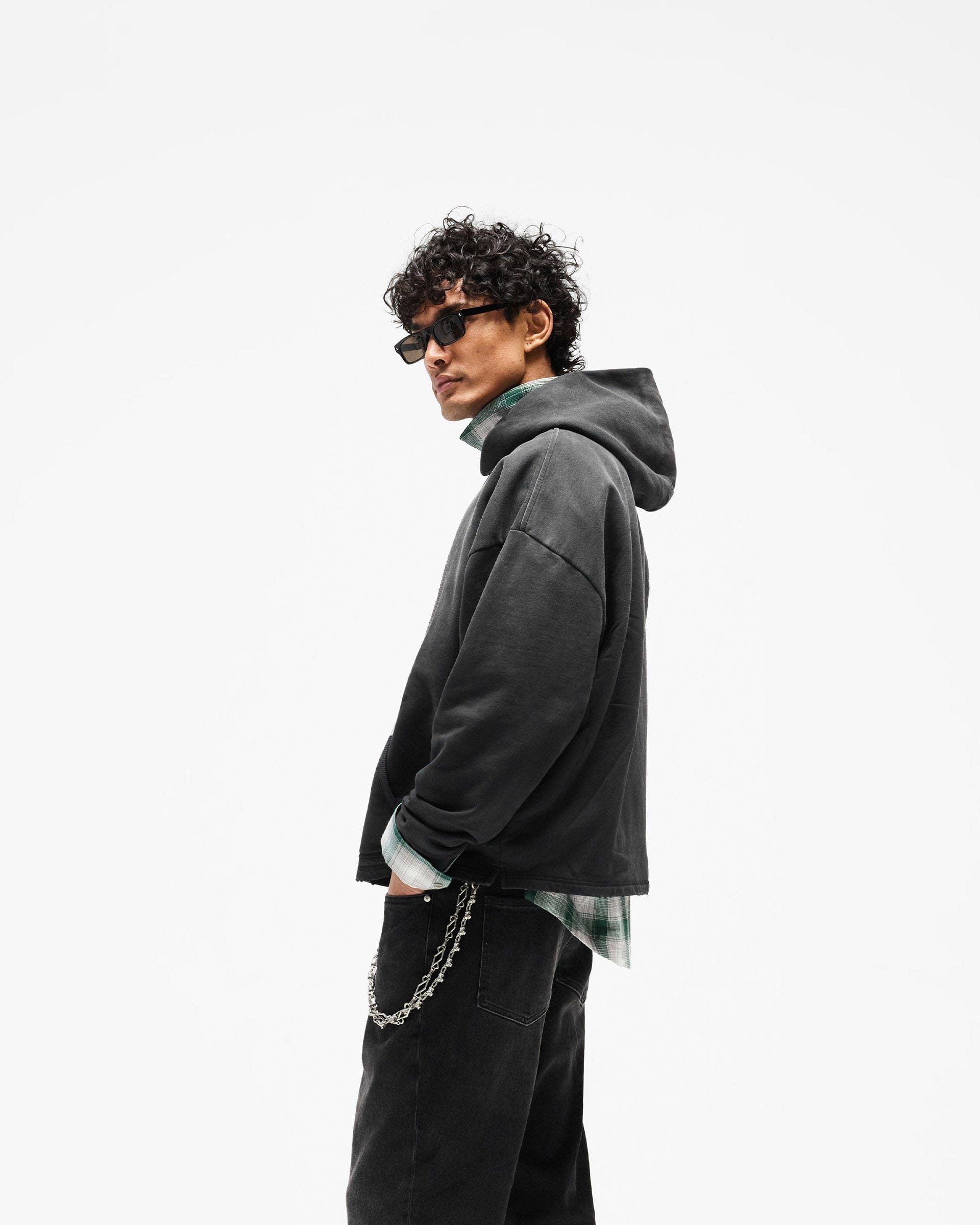 SS26 Represent Embellished Hoodie - Stained Black