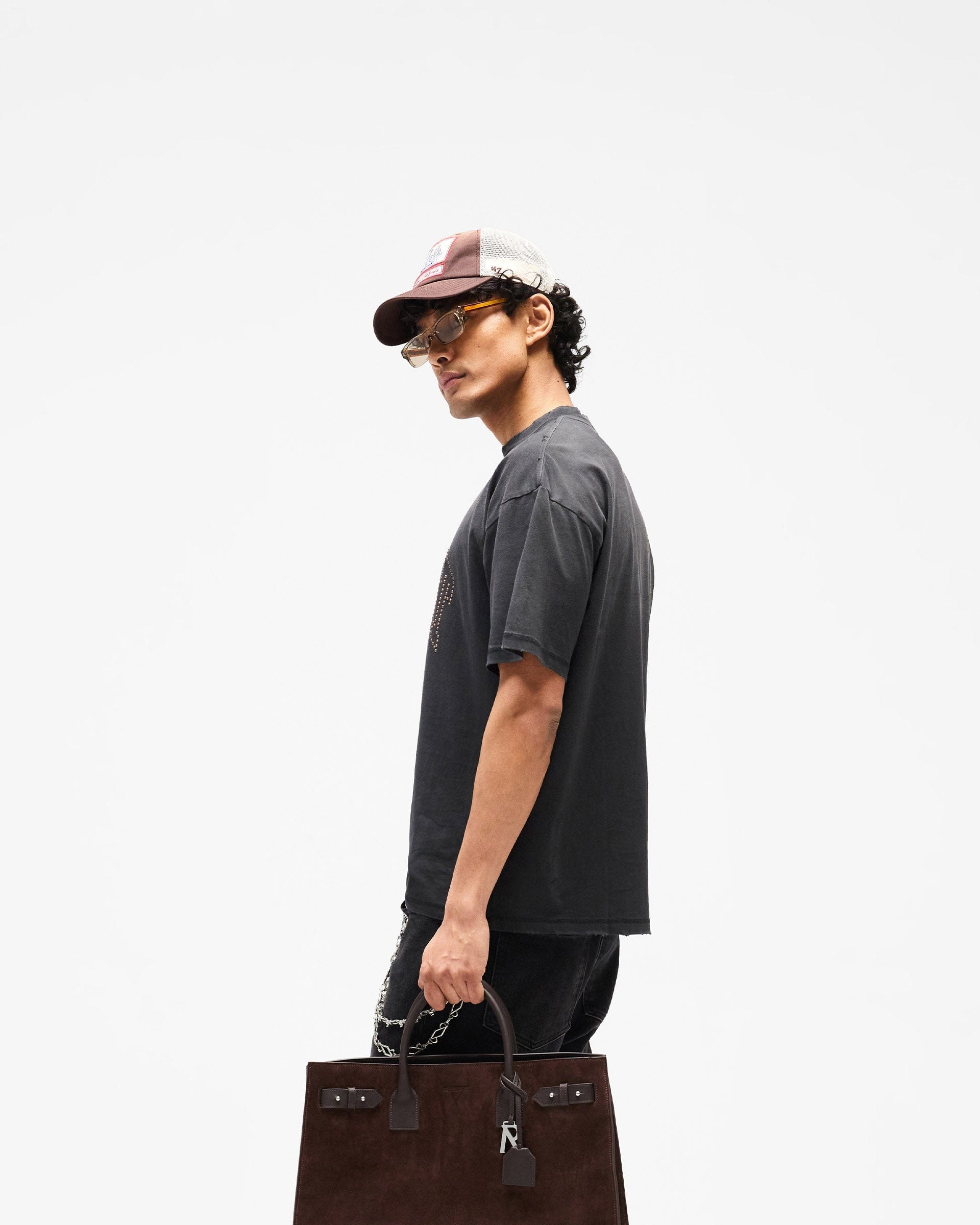 SS26 Embellished Represent T-Shirt - Stained Black