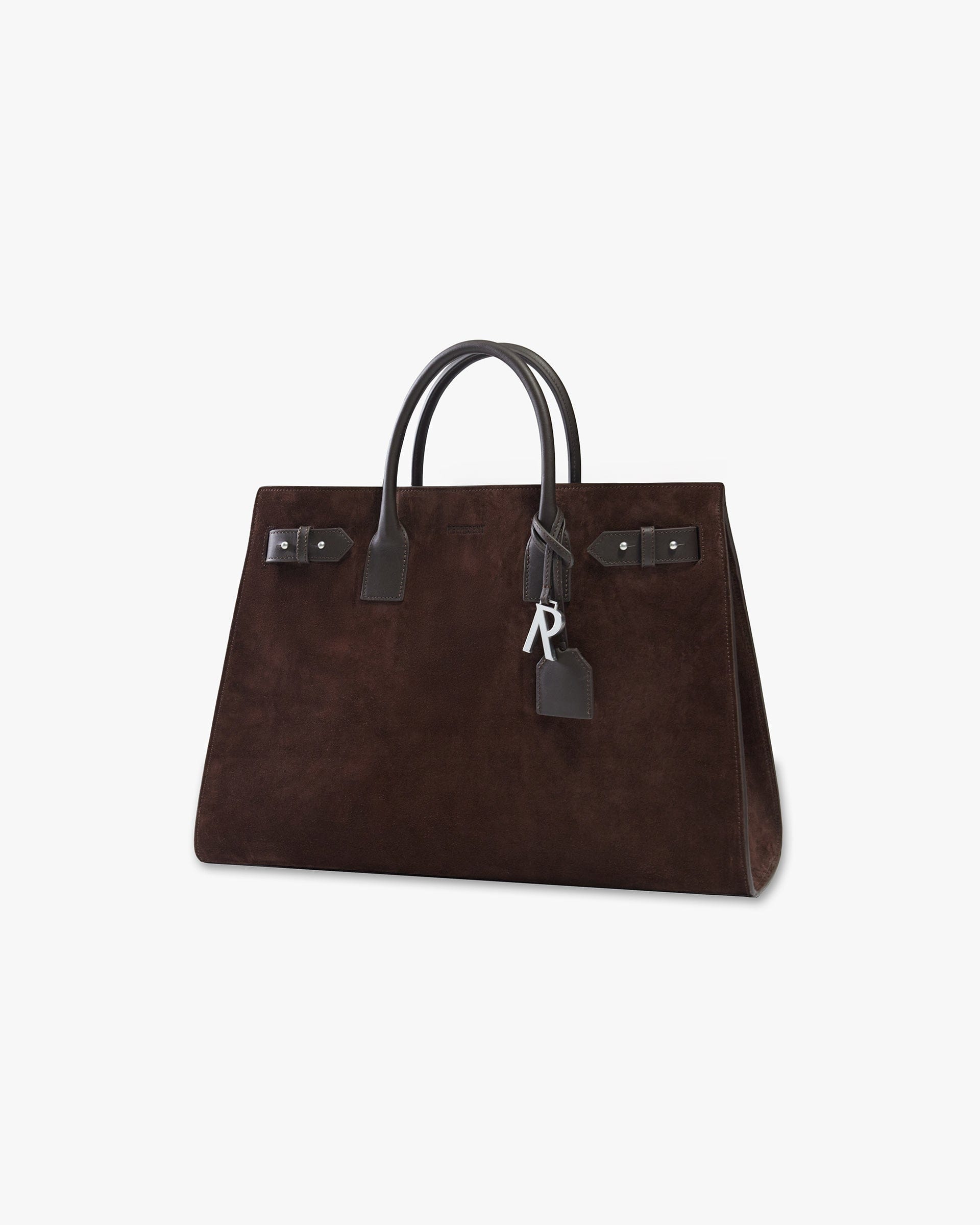 SS26 Suede Leather Tote Bag - Brown