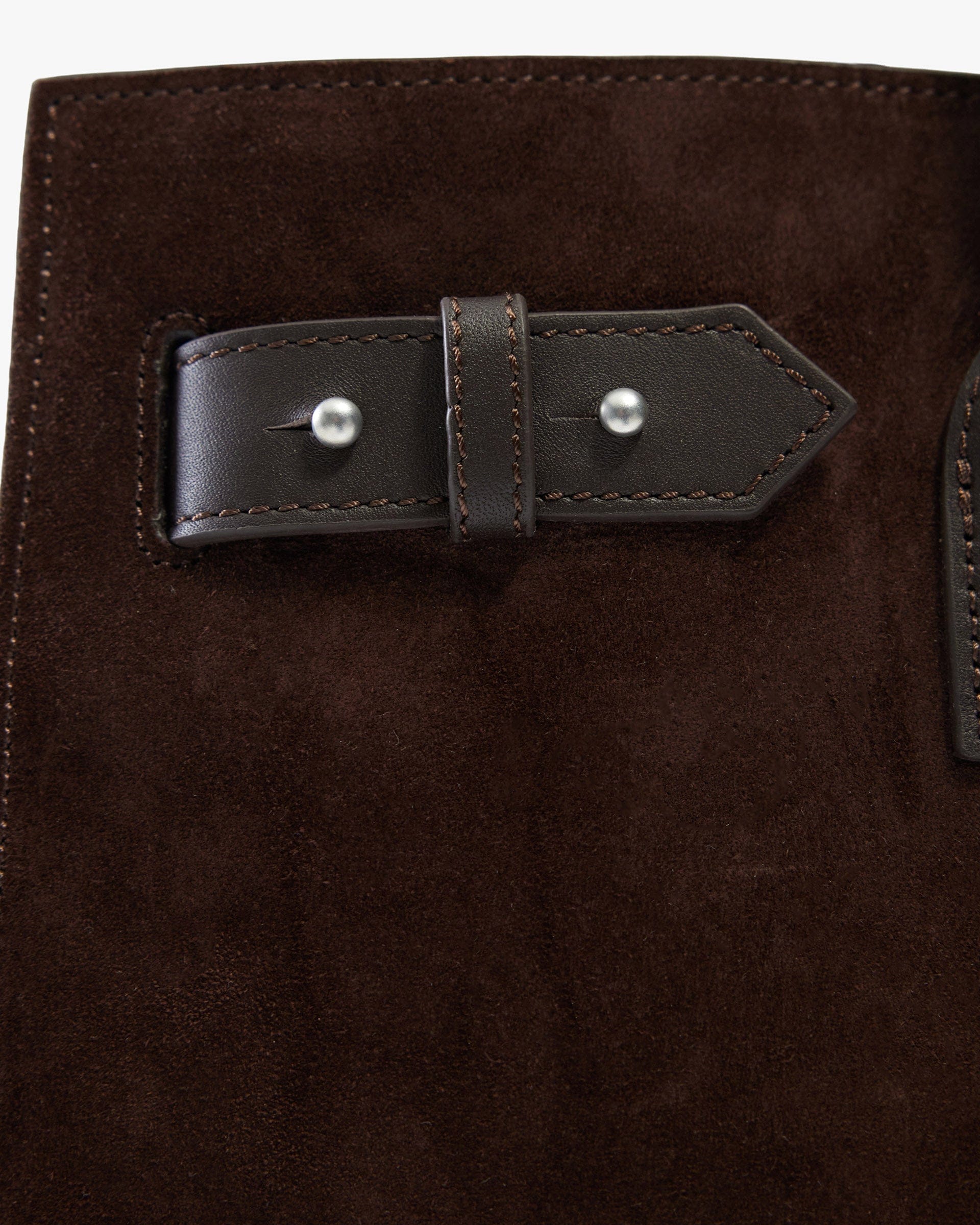 SS26 Suede Leather Tote Bag - Brown