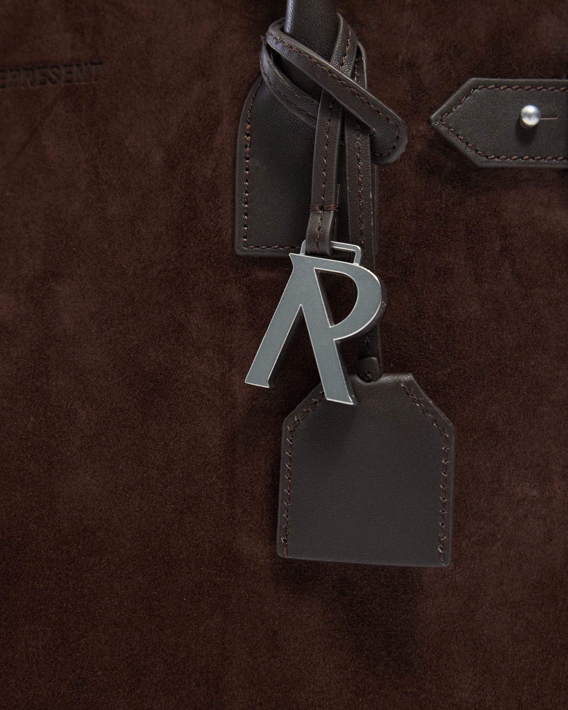 SS26 Suede Leather Tote Bag - Brown