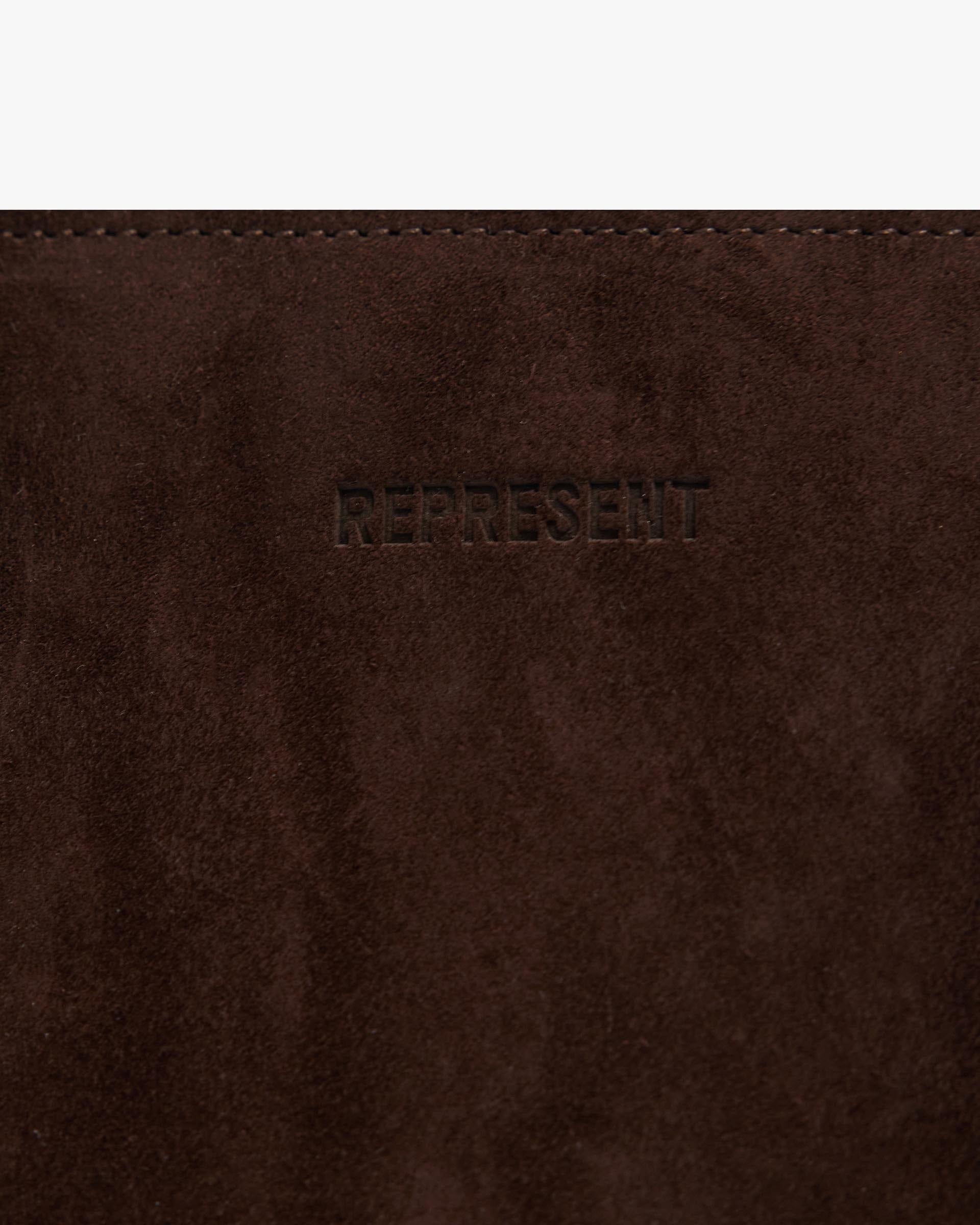 SS26 Suede Leather Tote Bag - Brown