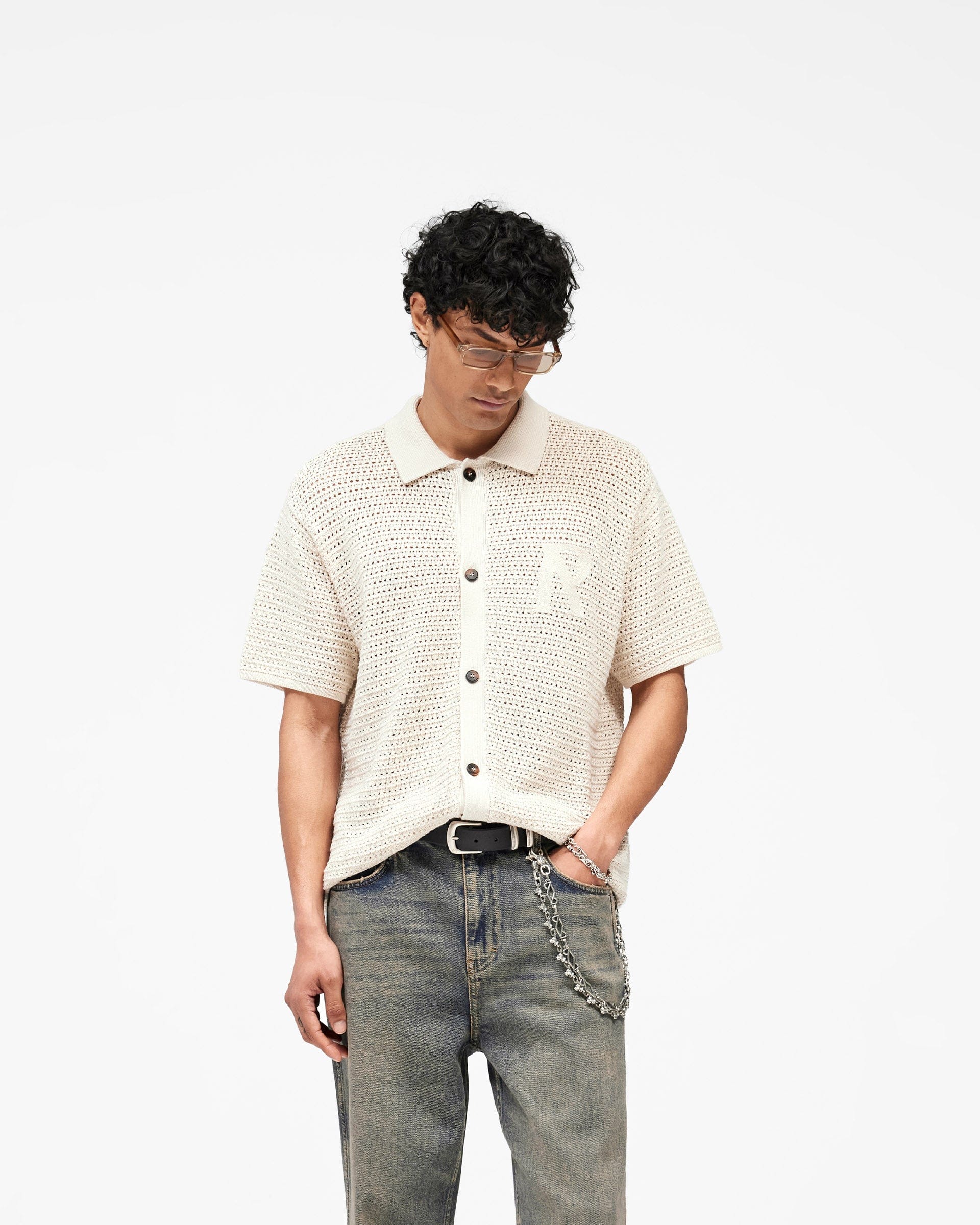 SS26 Pico Knit Shirt - Ecru