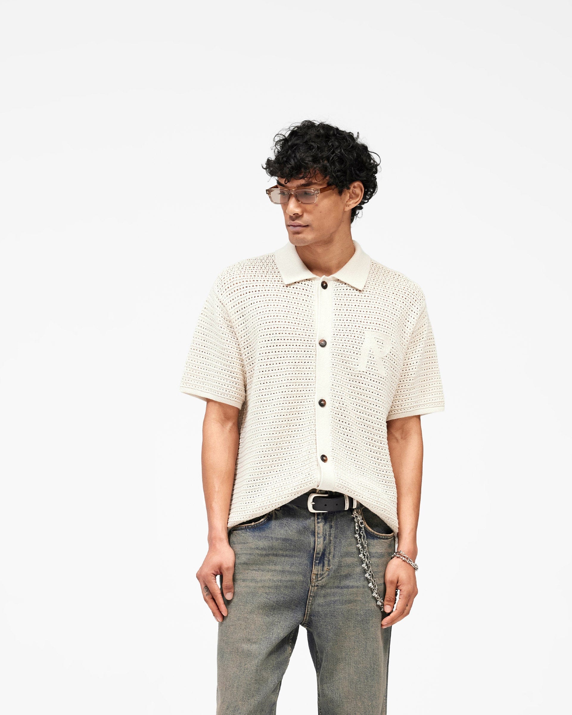 SS26 Pico Knit Shirt - Ecru