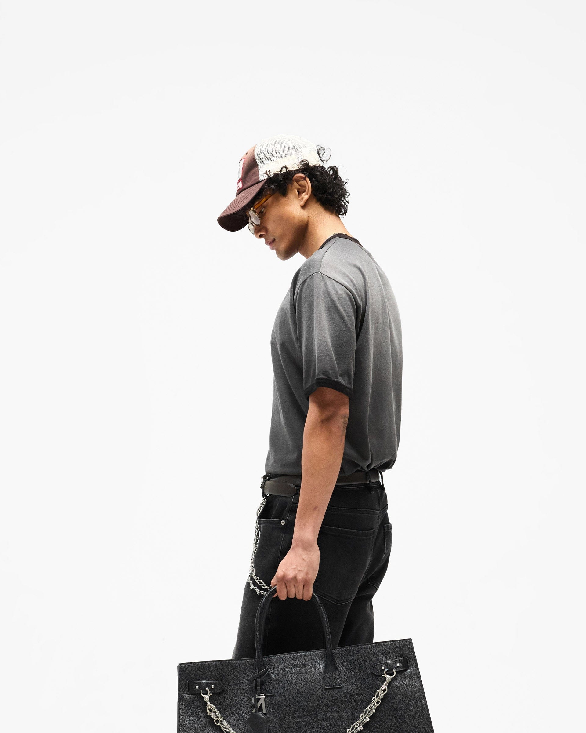 SS26 Represent Ringer T-Shirt - Stained Black