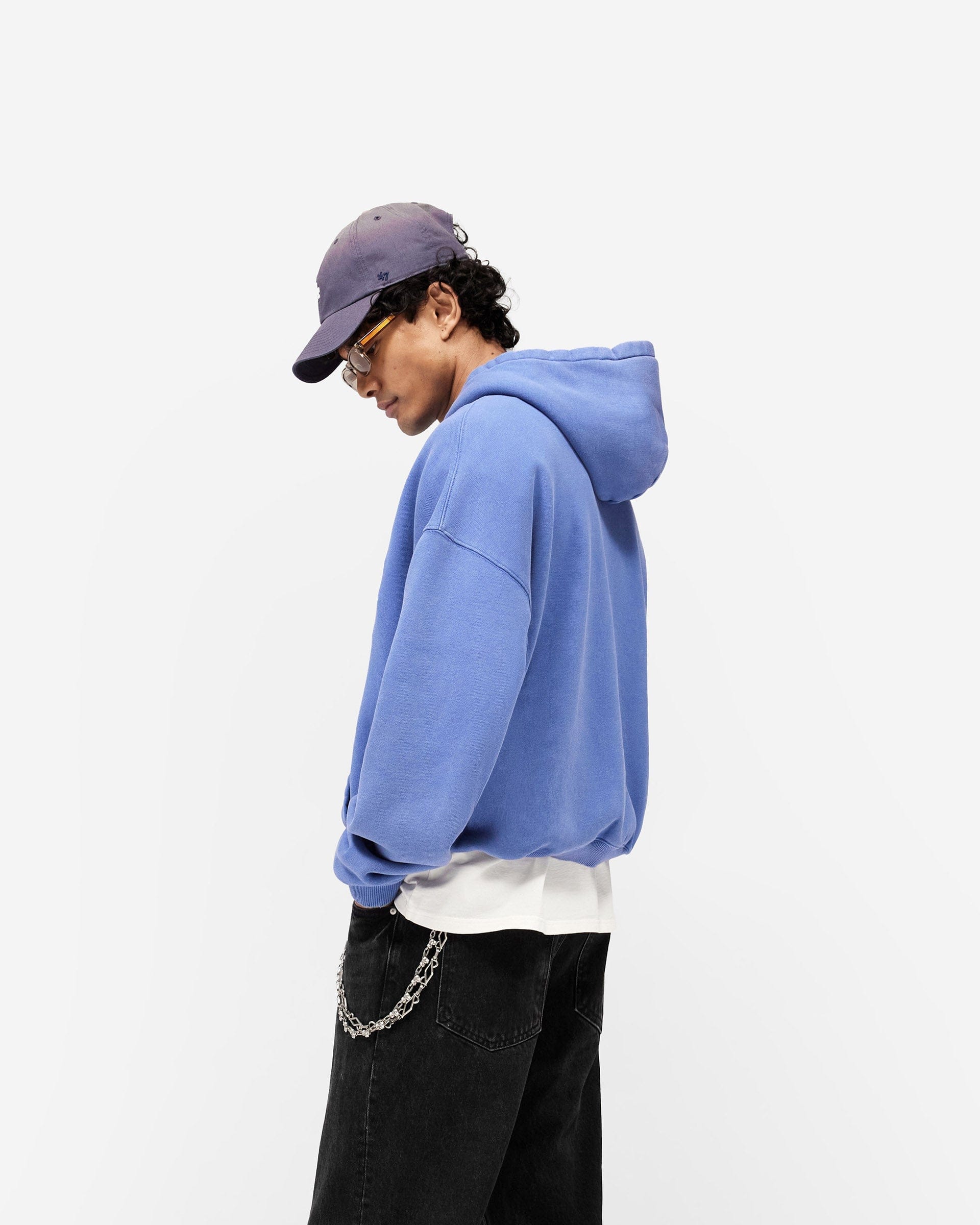 SS26 Pegasus Zip Through Hoodie - Indigo