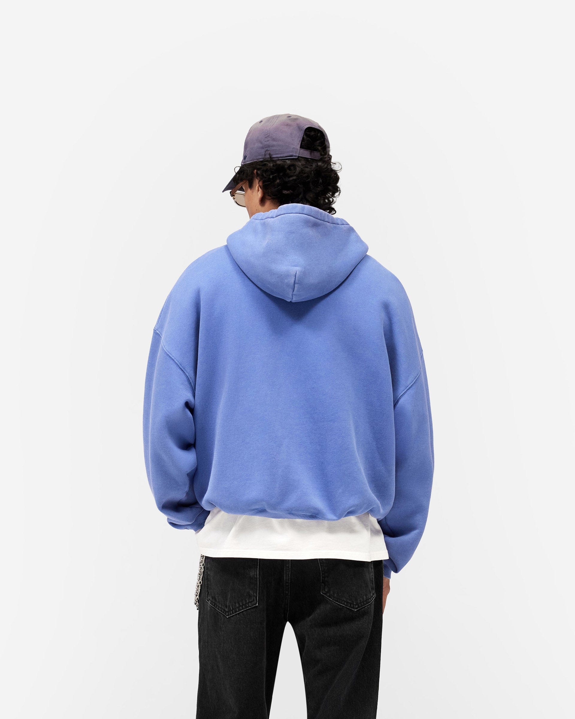 SS26 Pegasus Zip Through Hoodie - Indigo