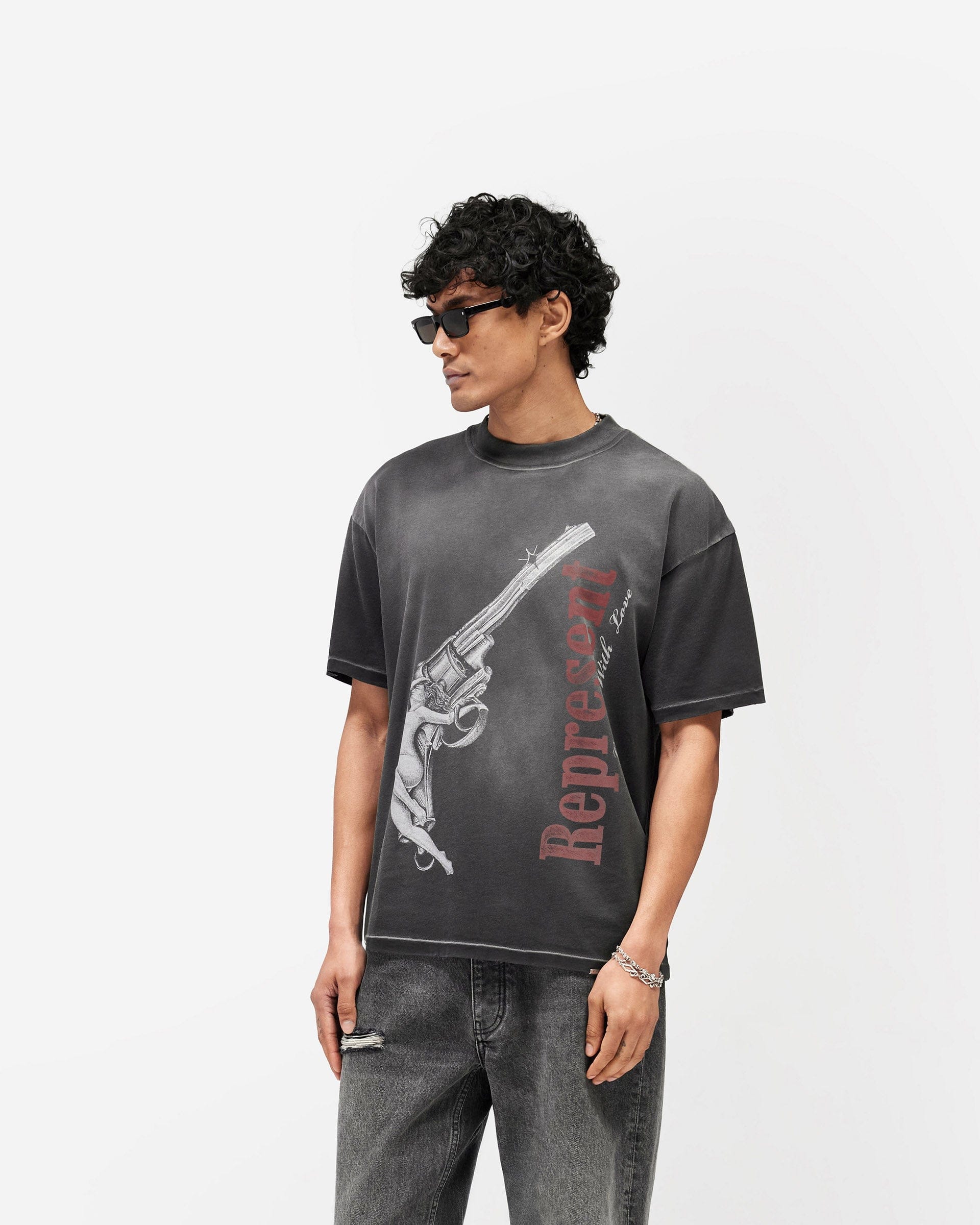 SS26 Loaded With Love T-Shirt - Stained Black