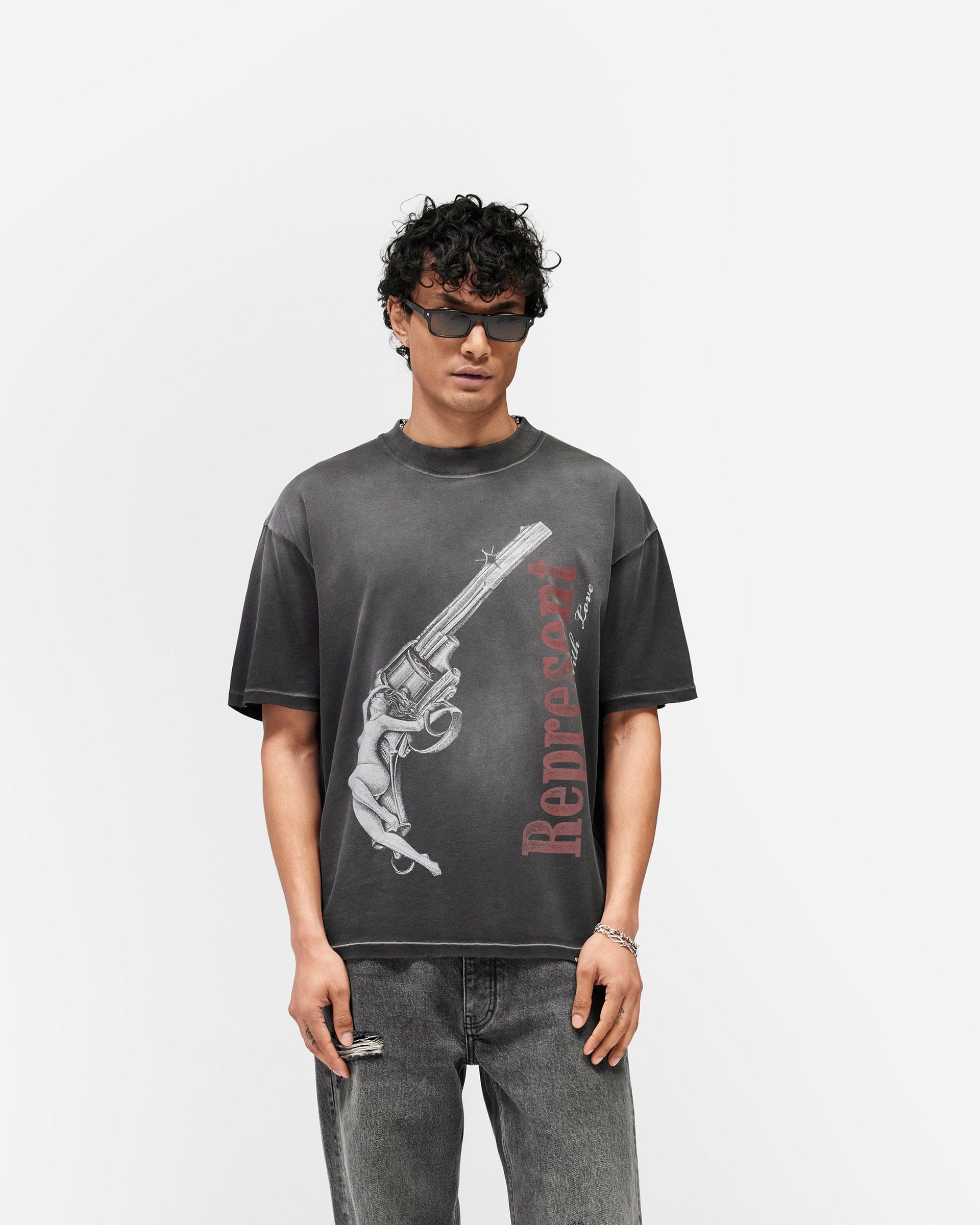 SS26 Loaded With Love T-Shirt - Stained Black