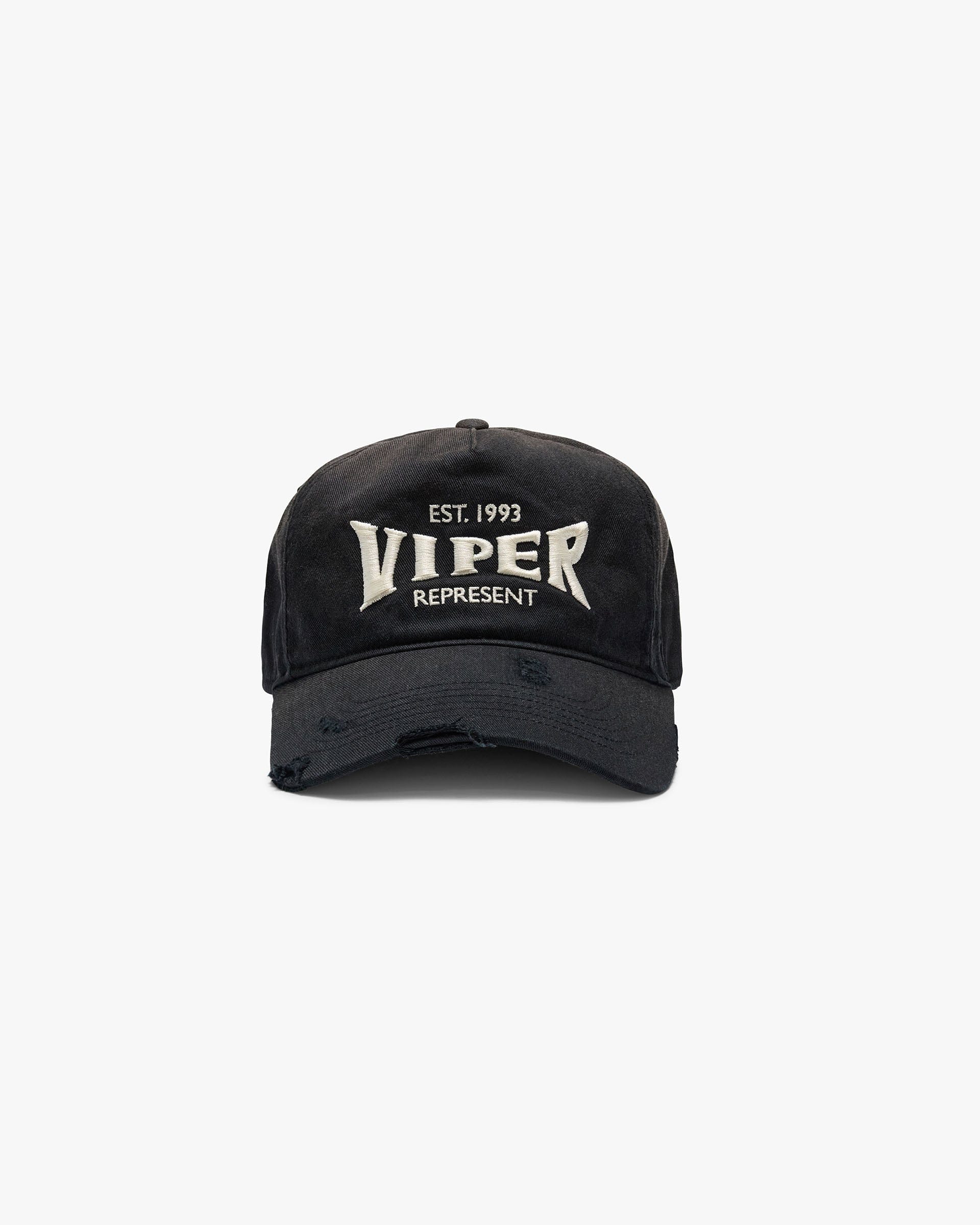 SS26 Represent x Viper Room x 47 Cap - Washed Black