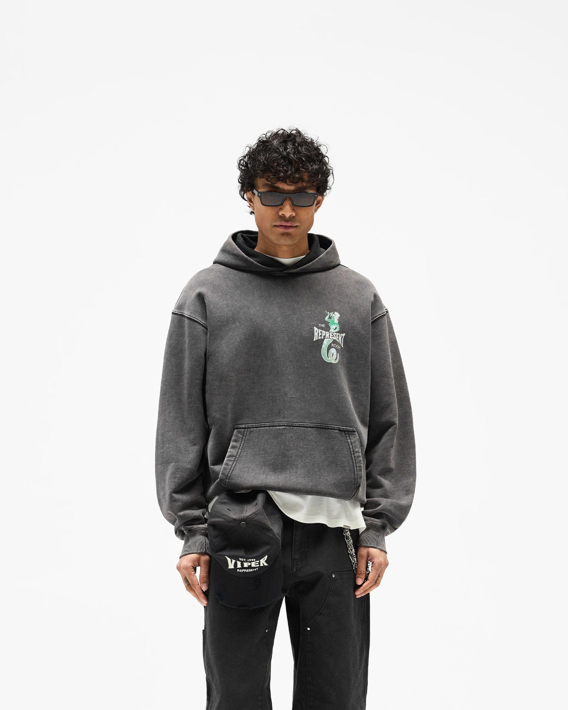 SS26 Represent x The Viper Room Dice Hoodie - Vintage Grey