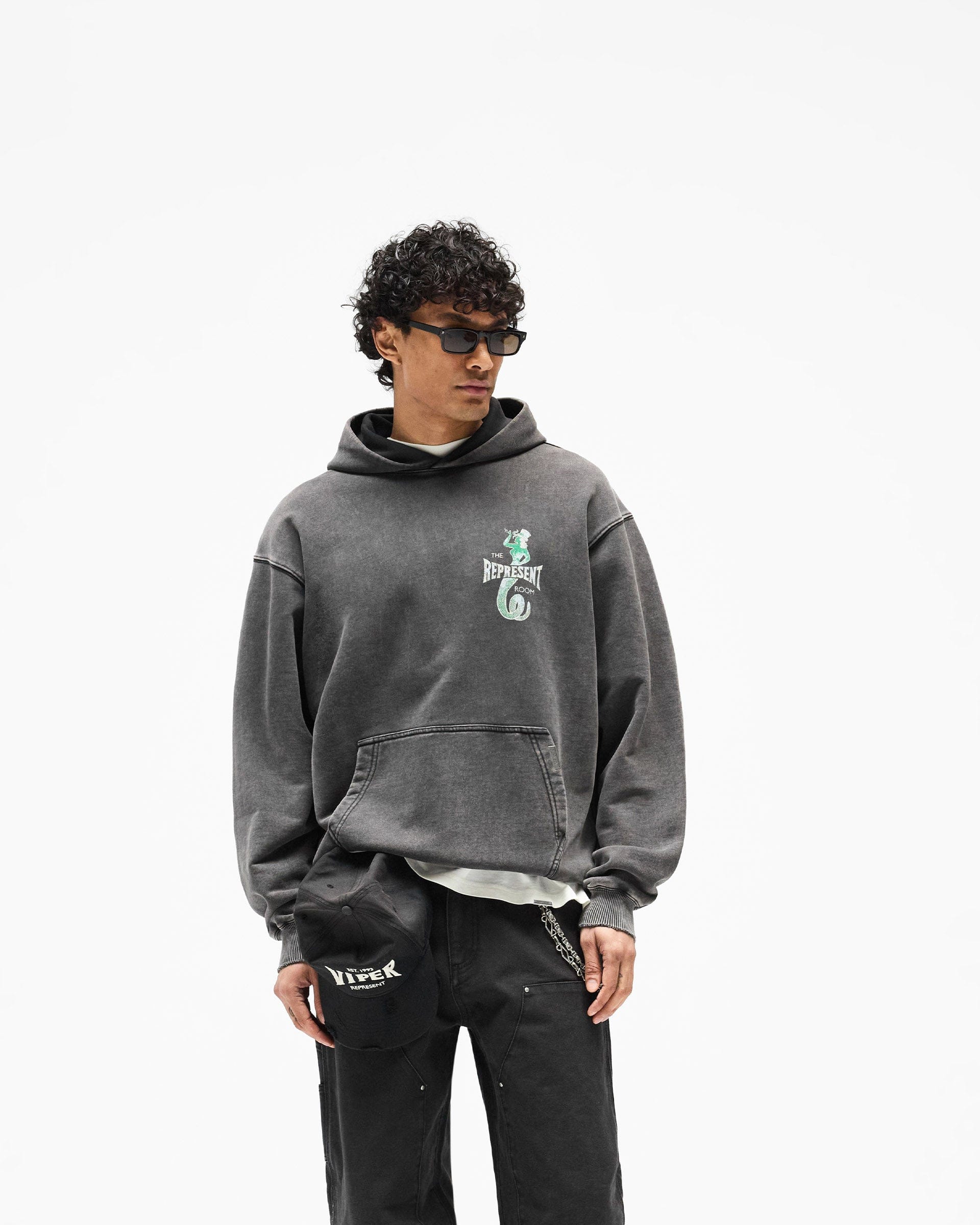 SS26 Represent x The Viper Room Dice Hoodie - Vintage Grey