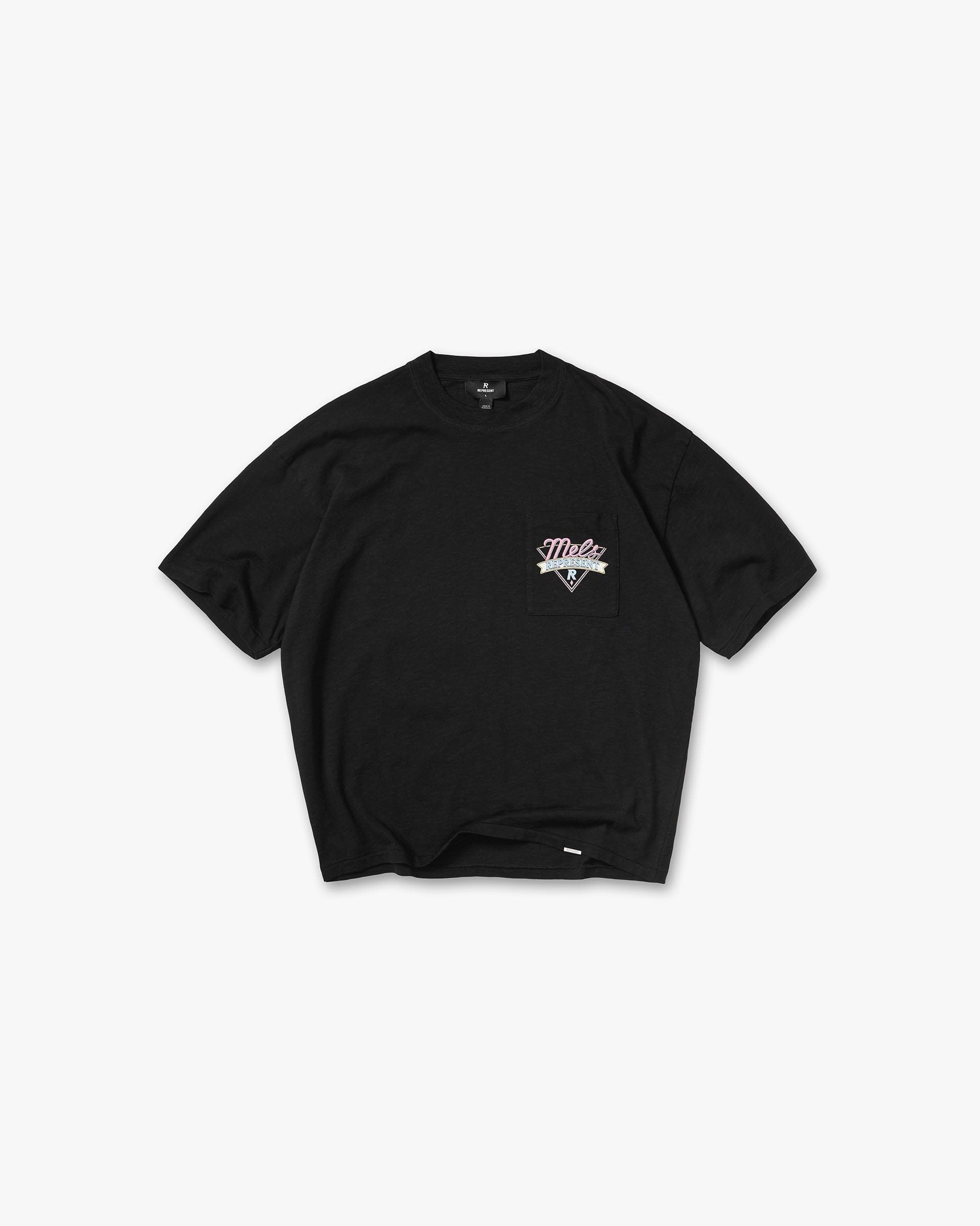 SS26 Represent x Mels Diner T-Shirt - Jet Black