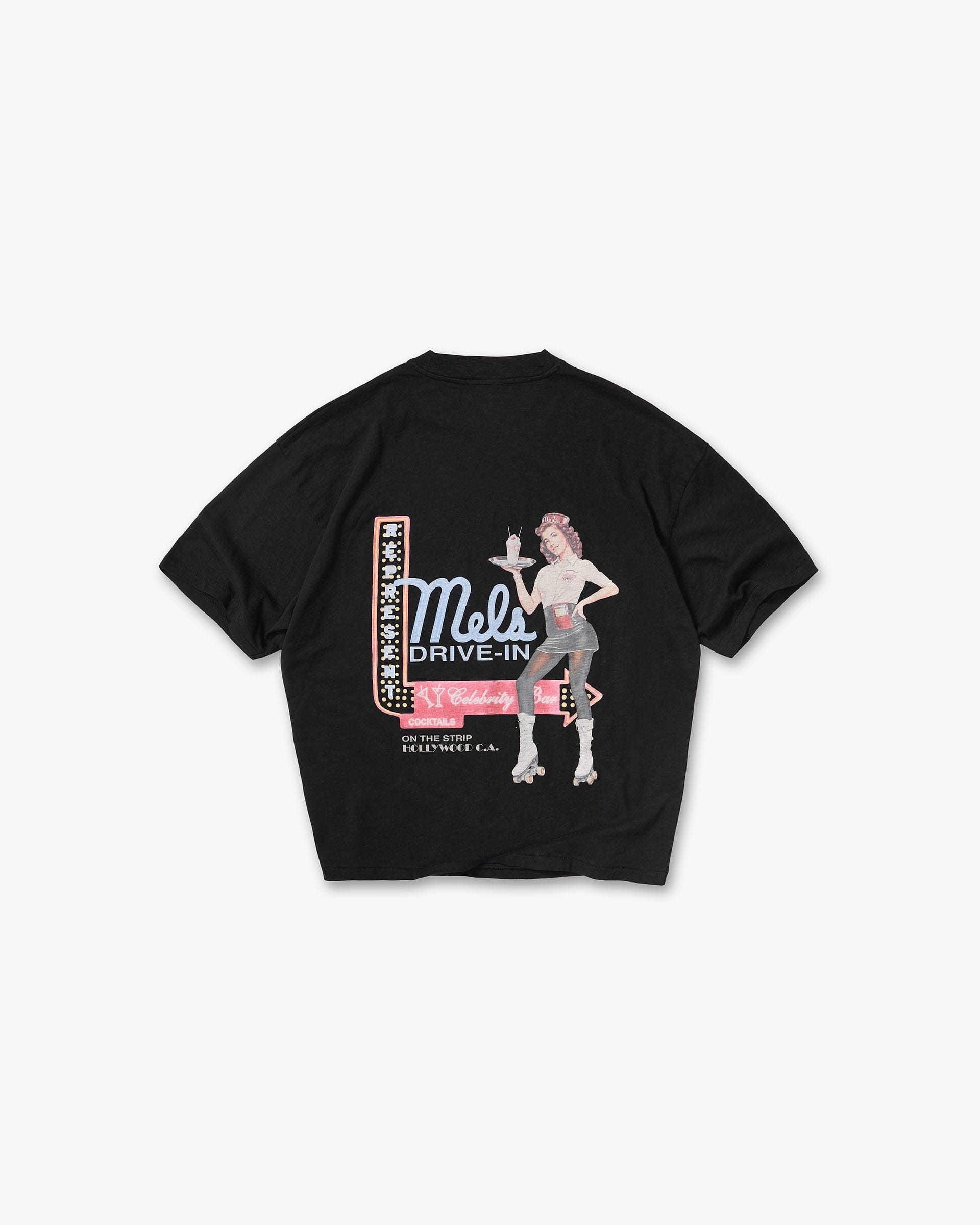 SS26 Represent x Mels Diner T-Shirt - Jet Black