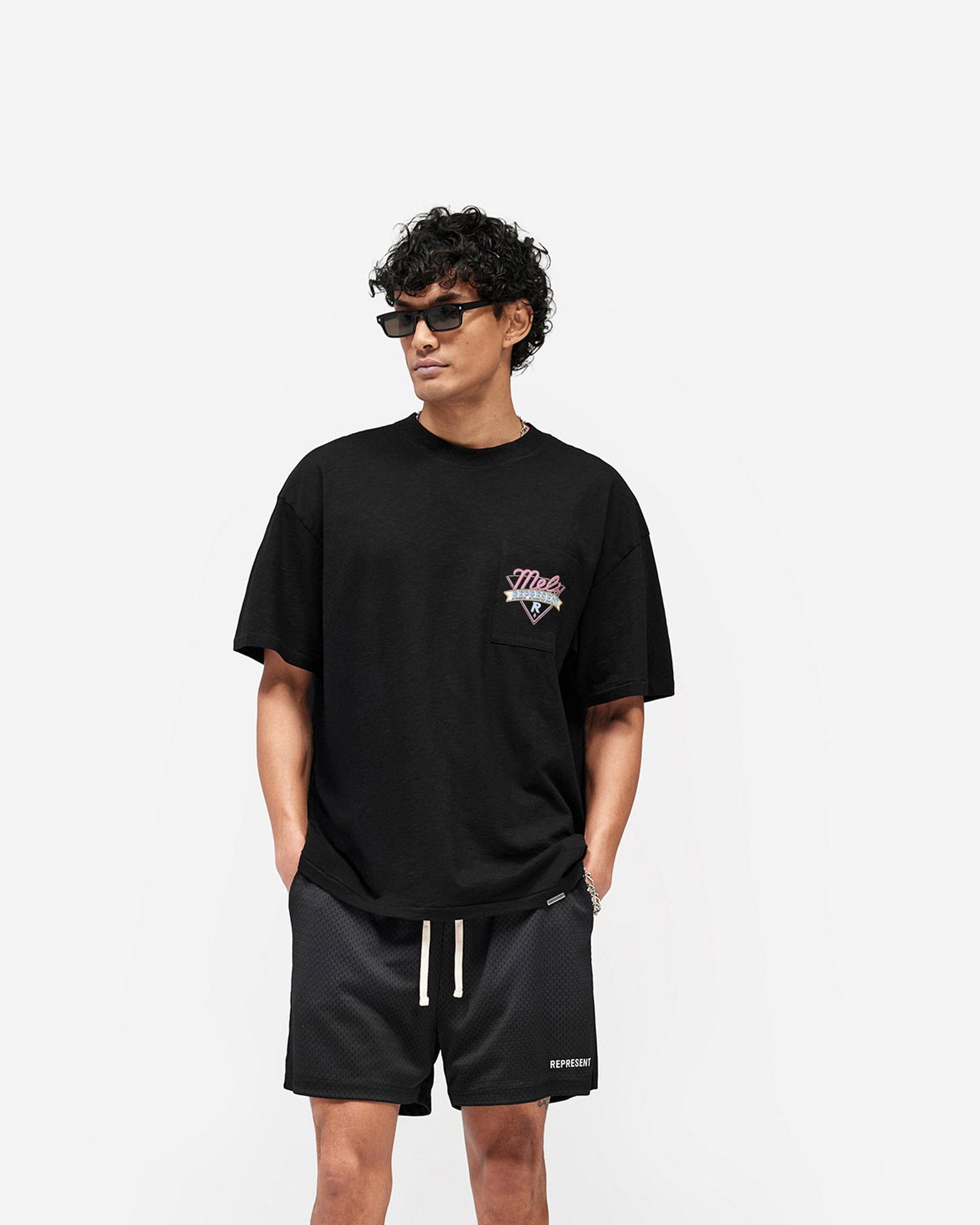 SS26 Represent x Mels Diner T-Shirt - Jet Black