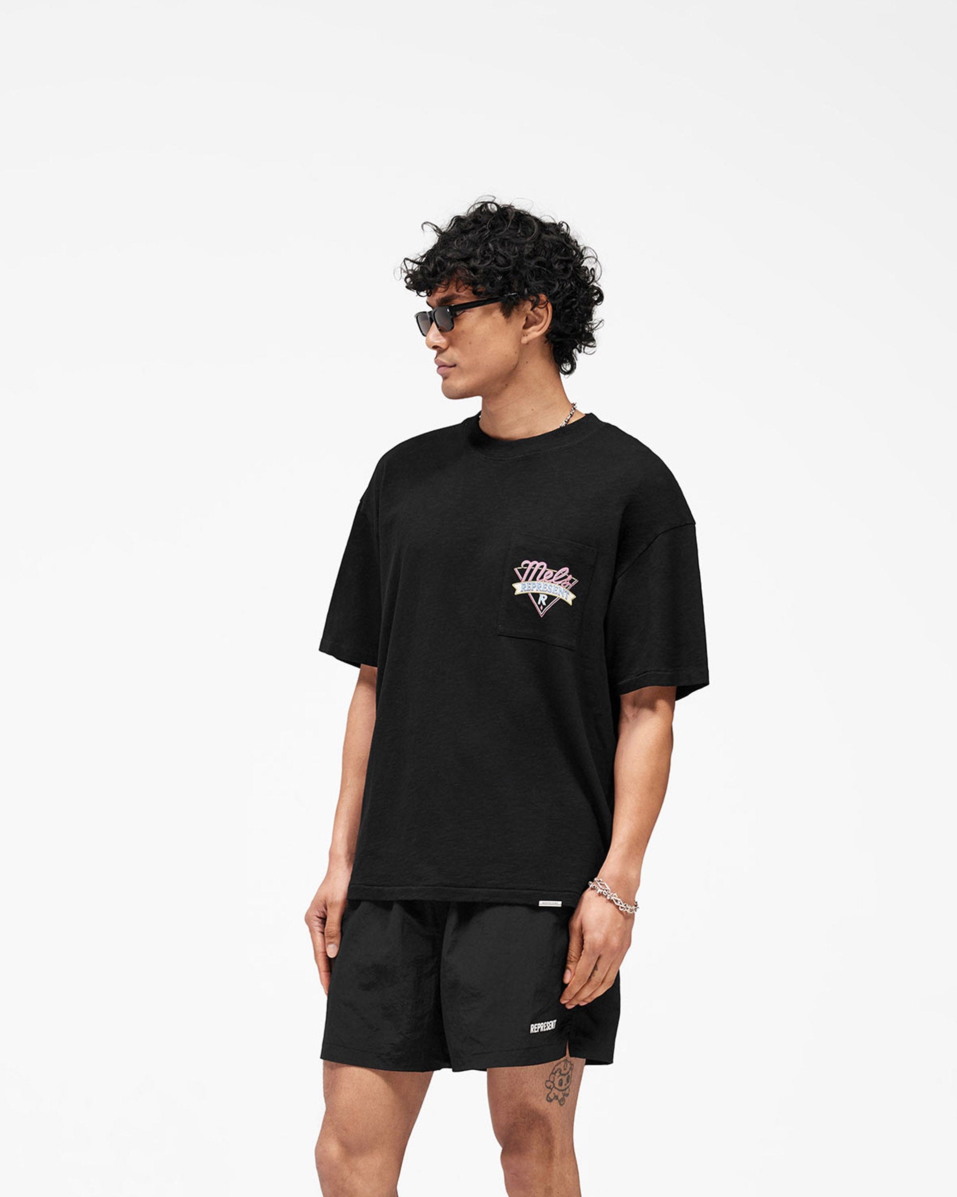 SS26 Represent x Mels Diner T-Shirt - Jet Black