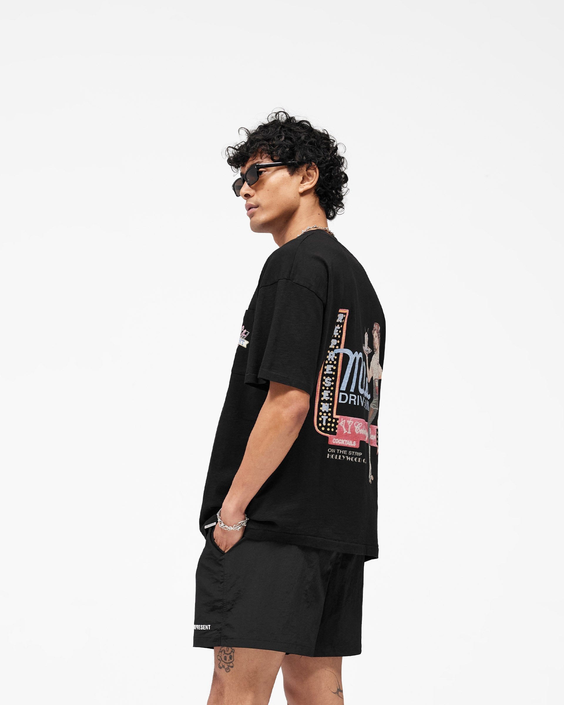 SS26 Represent x Mels Diner T-Shirt - Jet Black