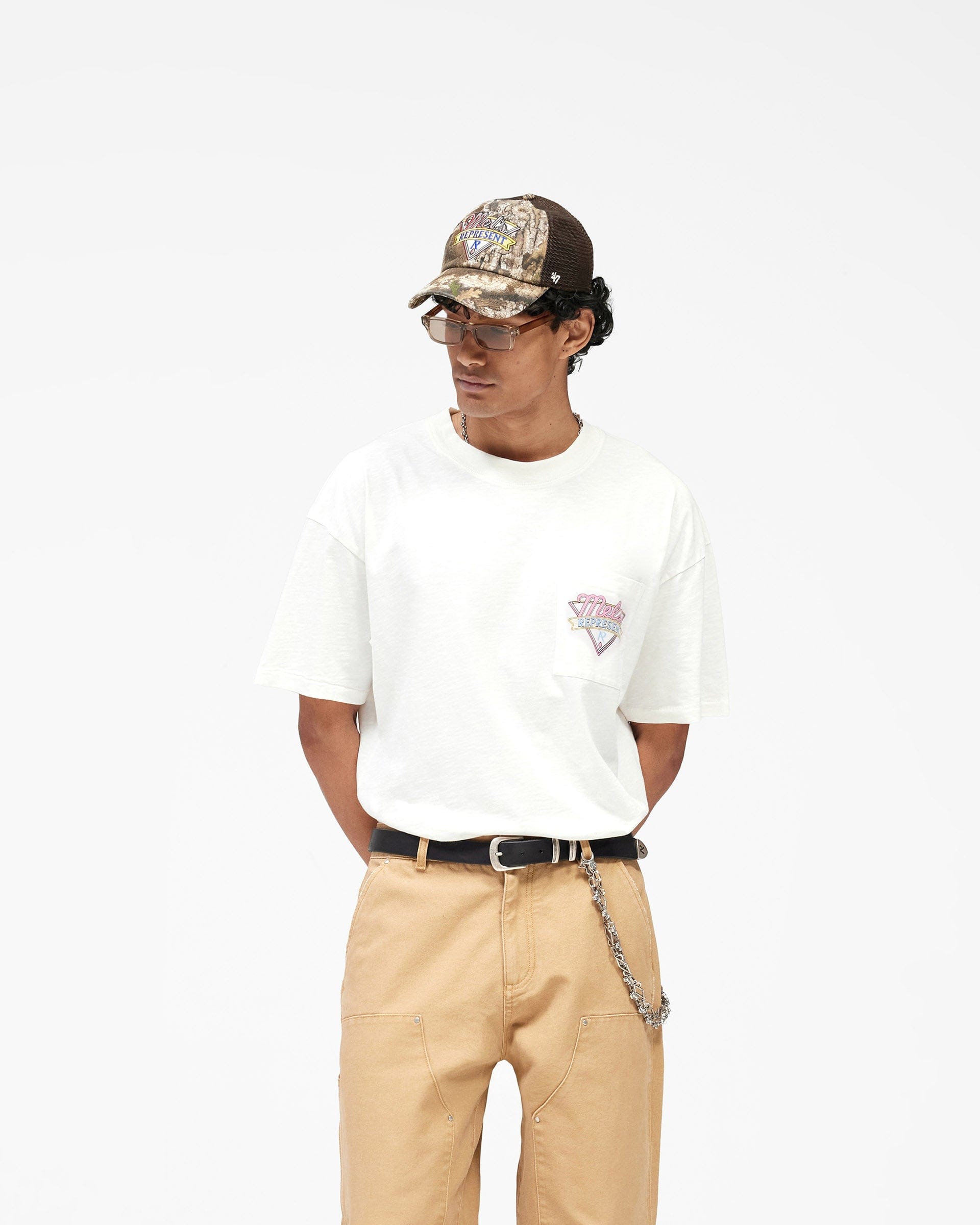 SS26 Represent x Mels Diner T-Shirt - Flat White