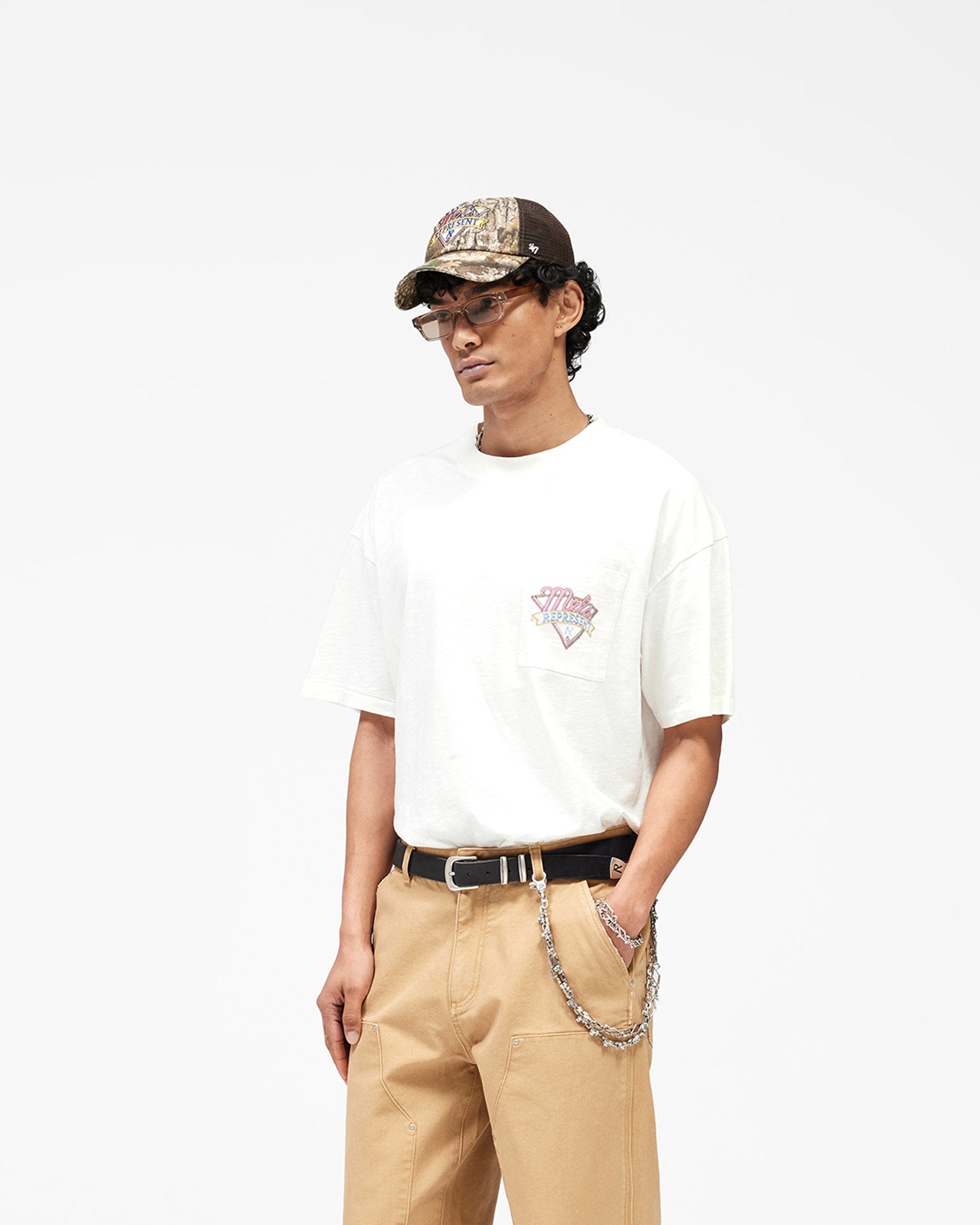 SS26 Represent x Mels Diner T-Shirt - Flat White