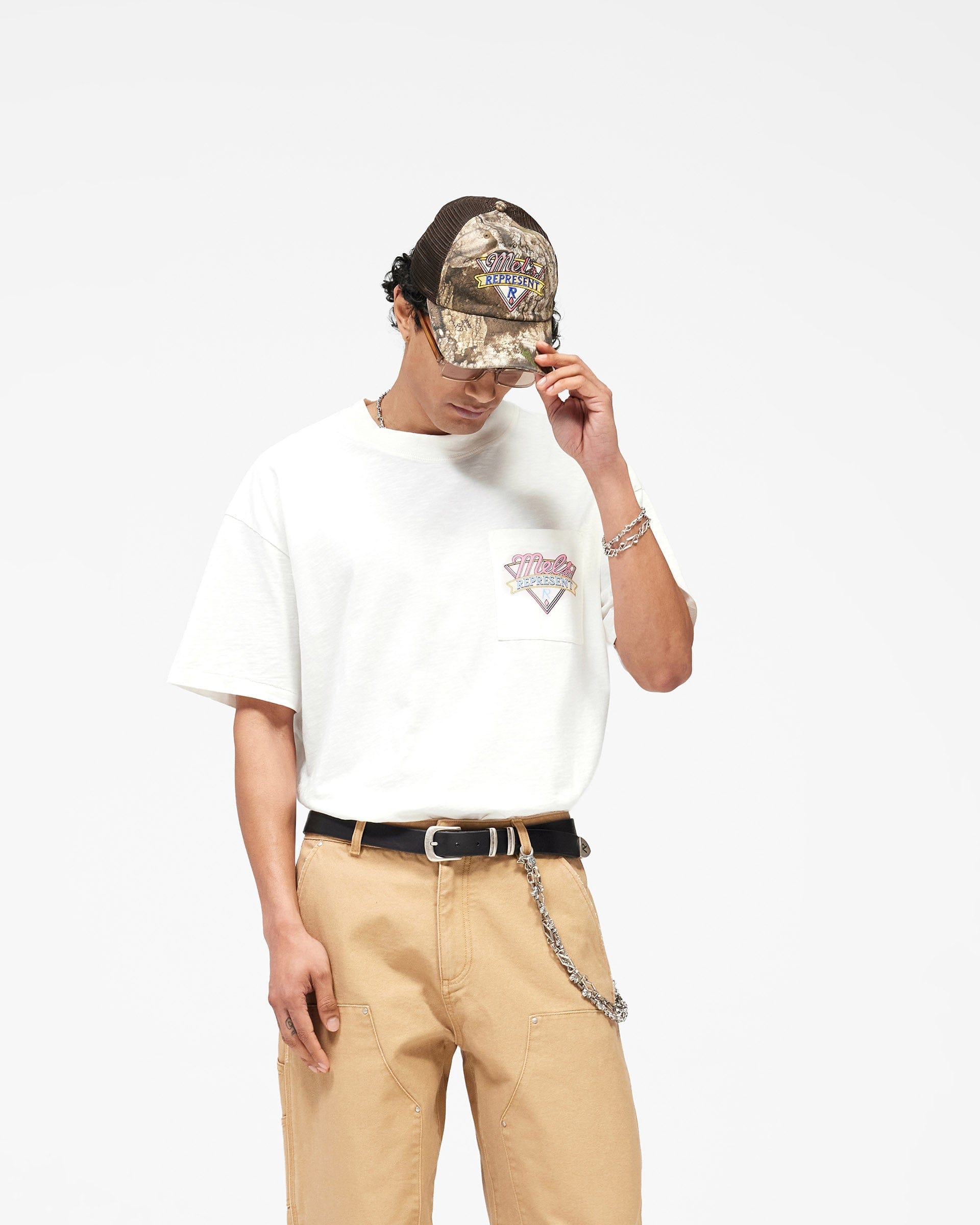 SS26 Represent x Mels Diner T-Shirt - Flat White
