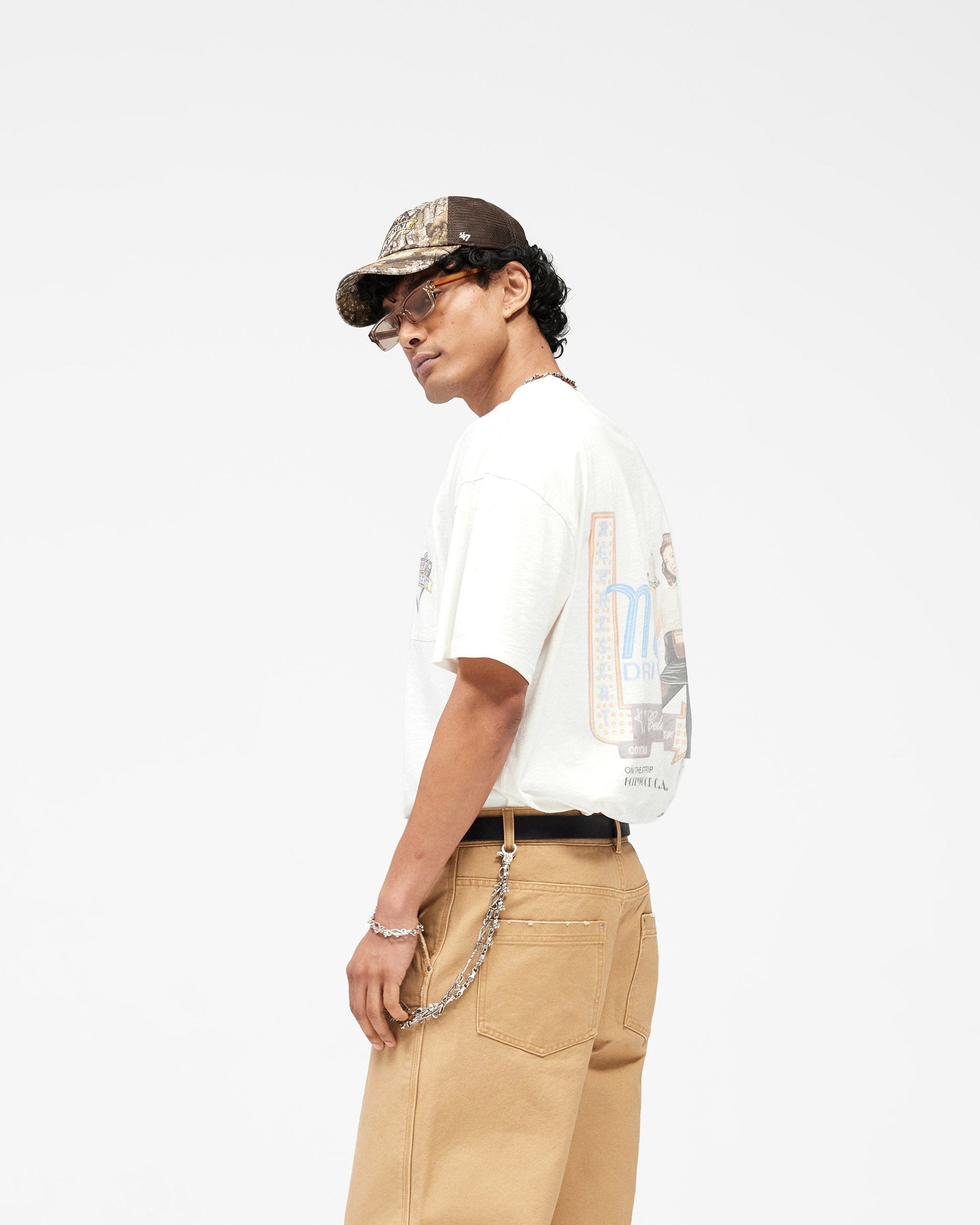 SS26 Represent x Mels Diner T-Shirt - Flat White