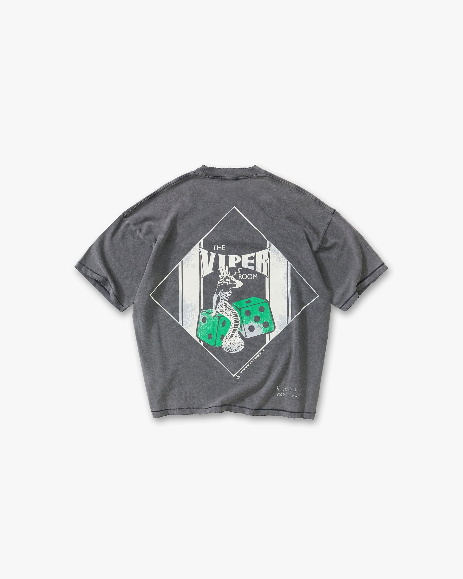 SS26 Represent x The Viper Room Dice T-Shirt - Vintage Grey