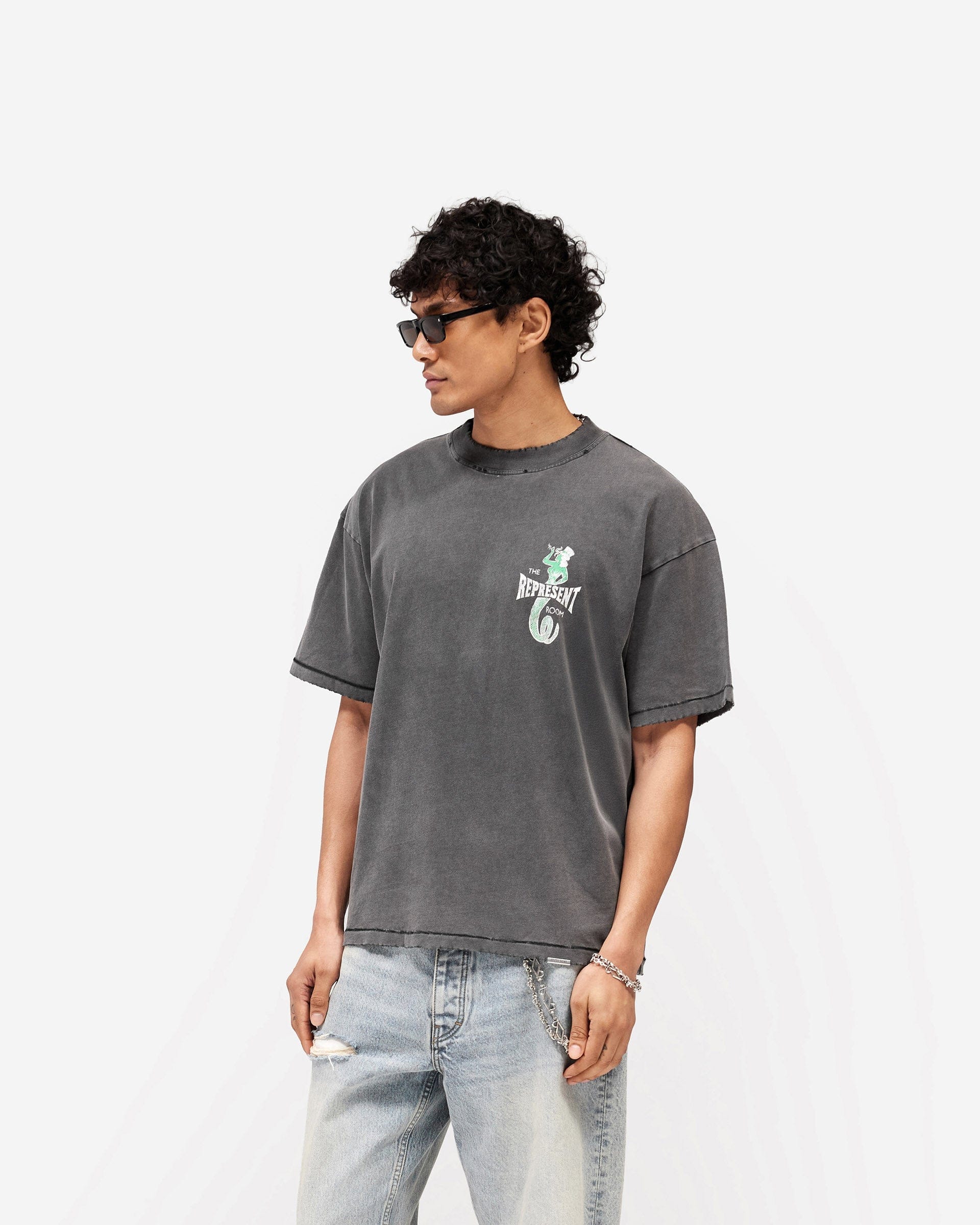 SS26 Represent x The Viper Room Dice T-Shirt - Vintage Grey