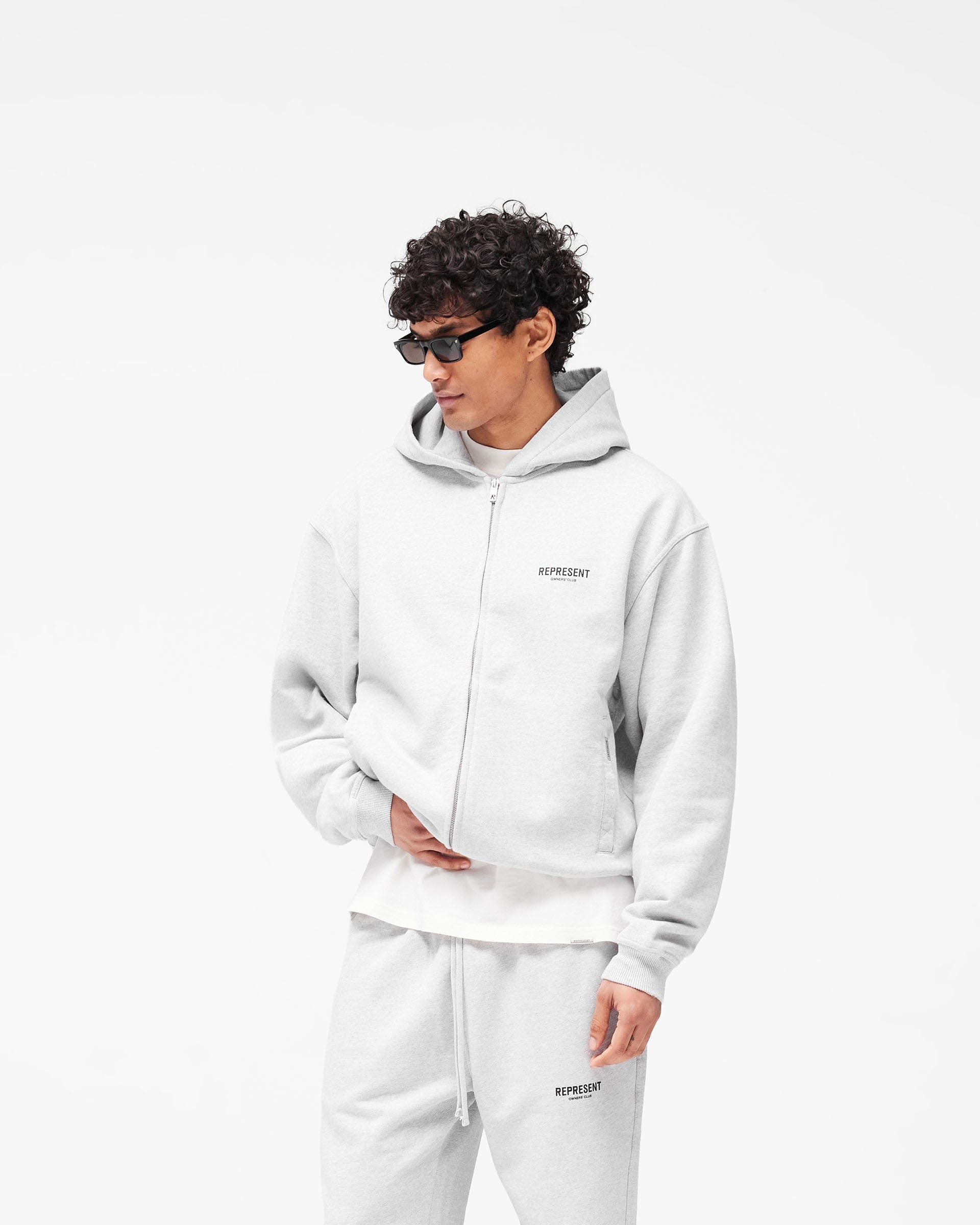 Owners Club Represent Owners Club Zip Hoodie - Ash Grey
