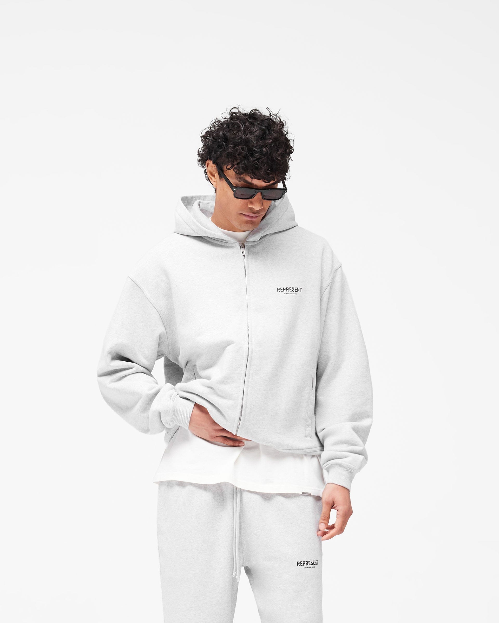 Owners Club Represent Owners Club Zip Hoodie - Ash Grey