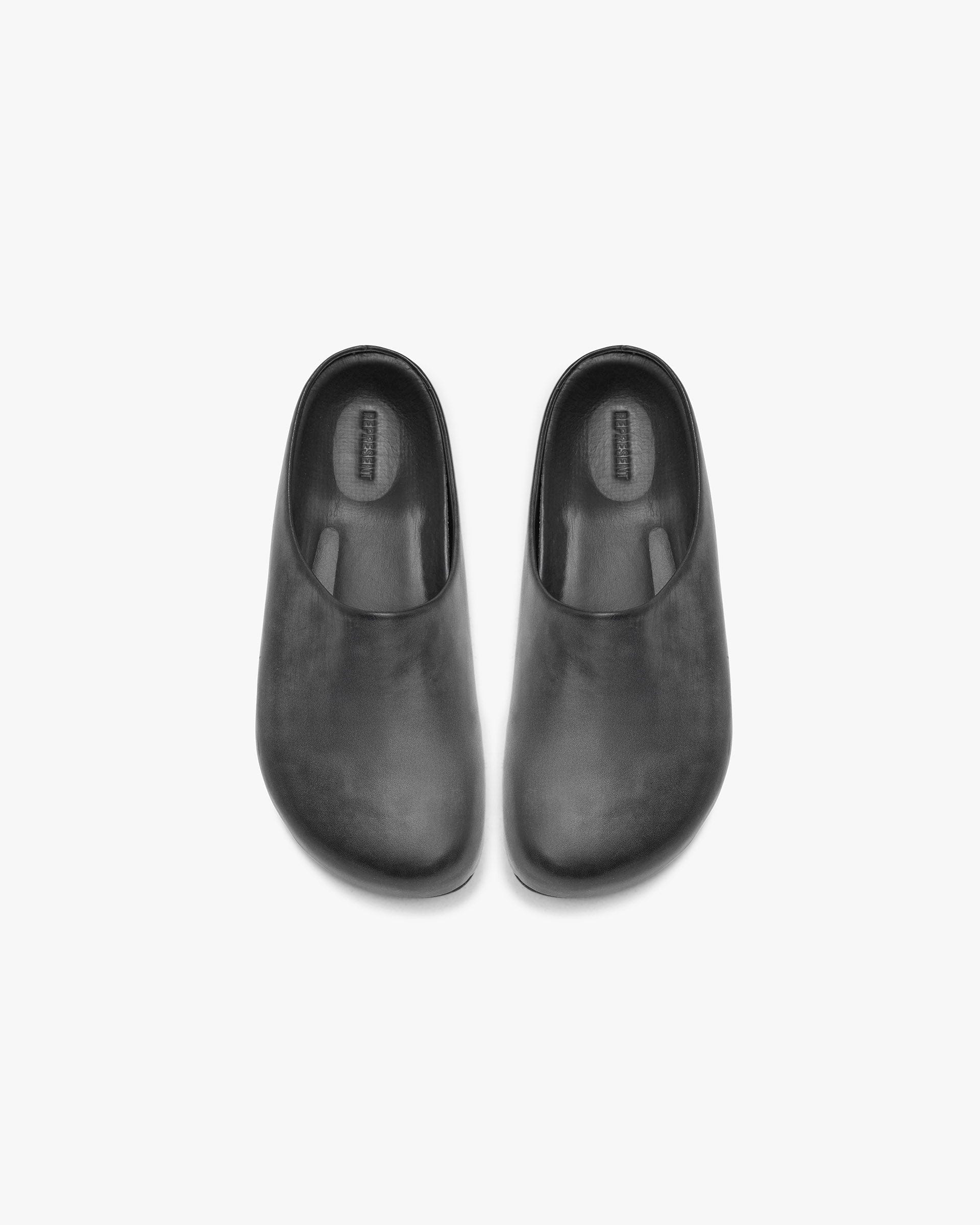 FW25 Distressed Mule - Off Black