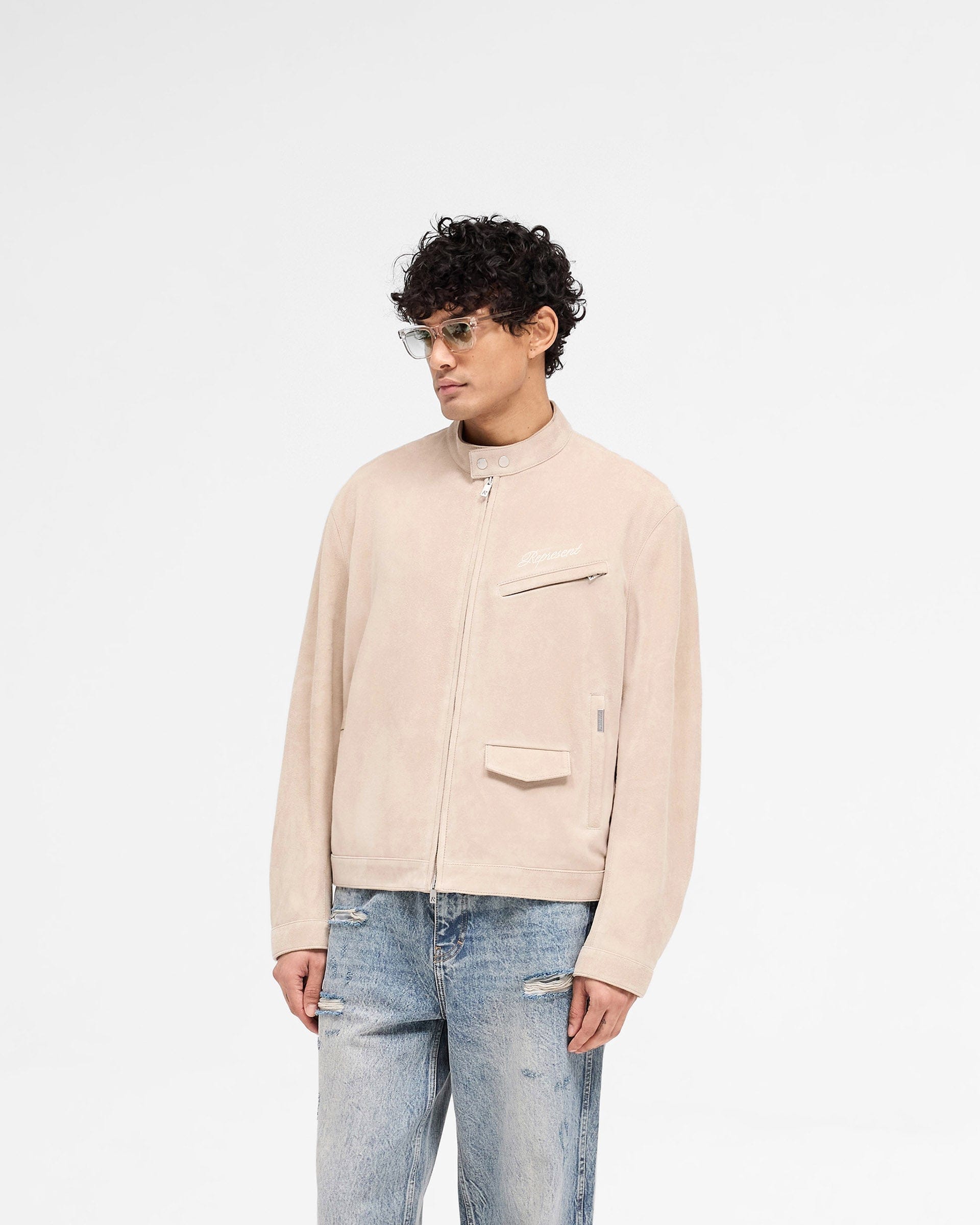 SS25 Overdrive Suede Jacket - Beige