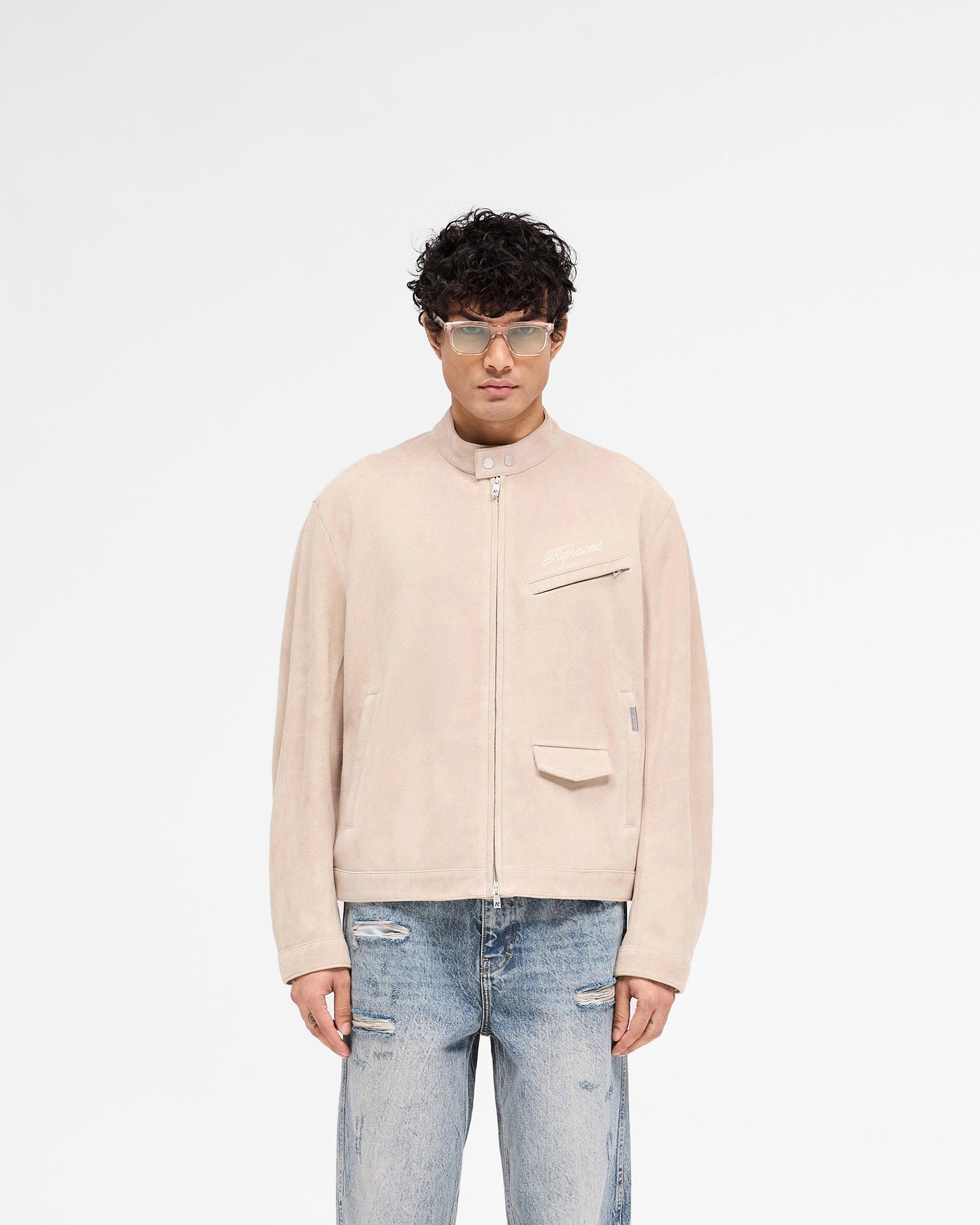 SS25 Overdrive Suede Jacket - Beige