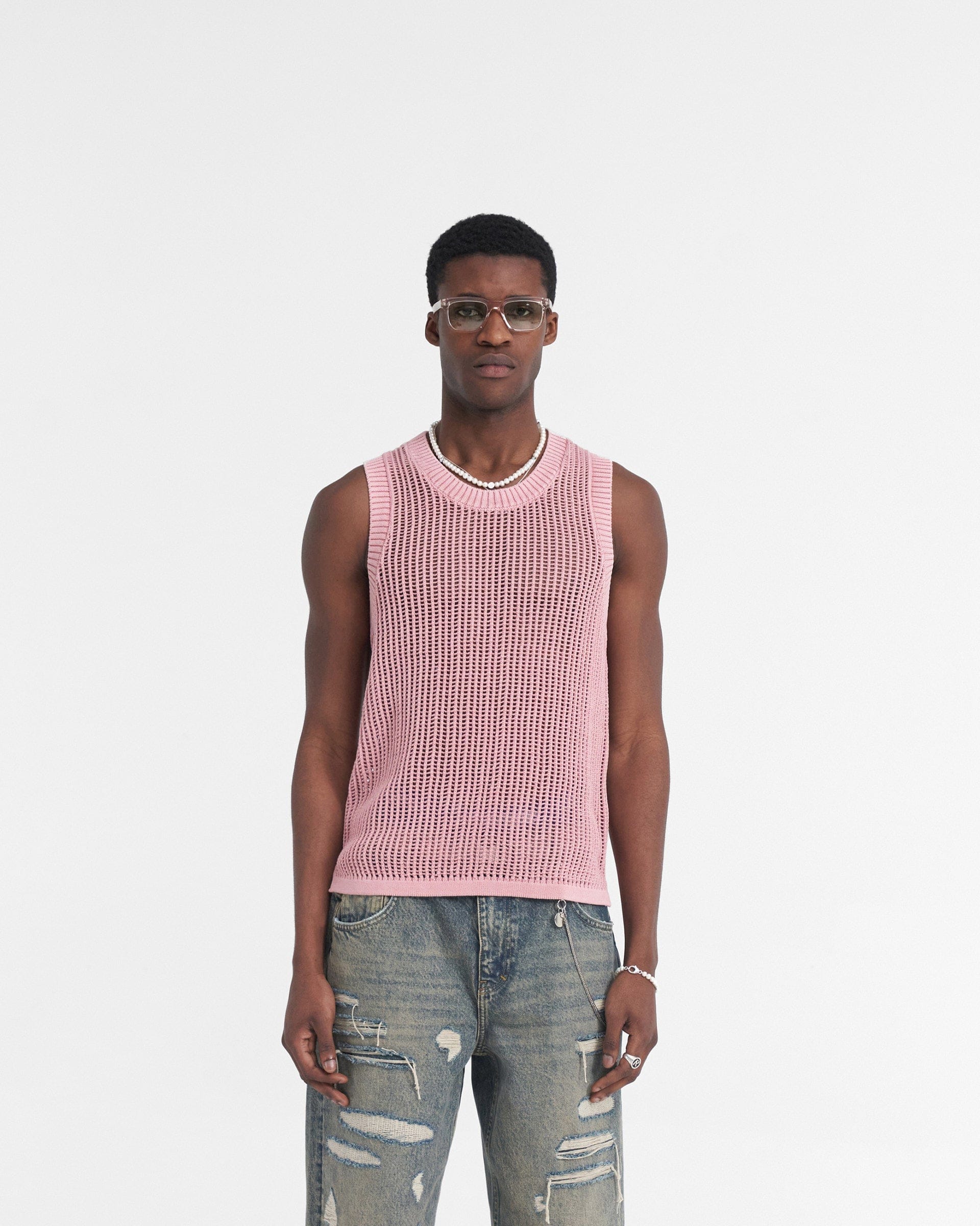SS24 Washed Knit Vest - Sunrise