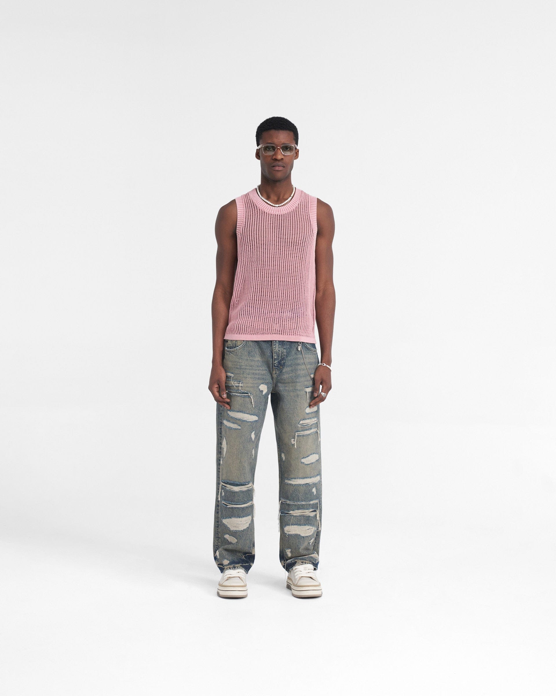SS24 Washed Knit Vest - Sunrise