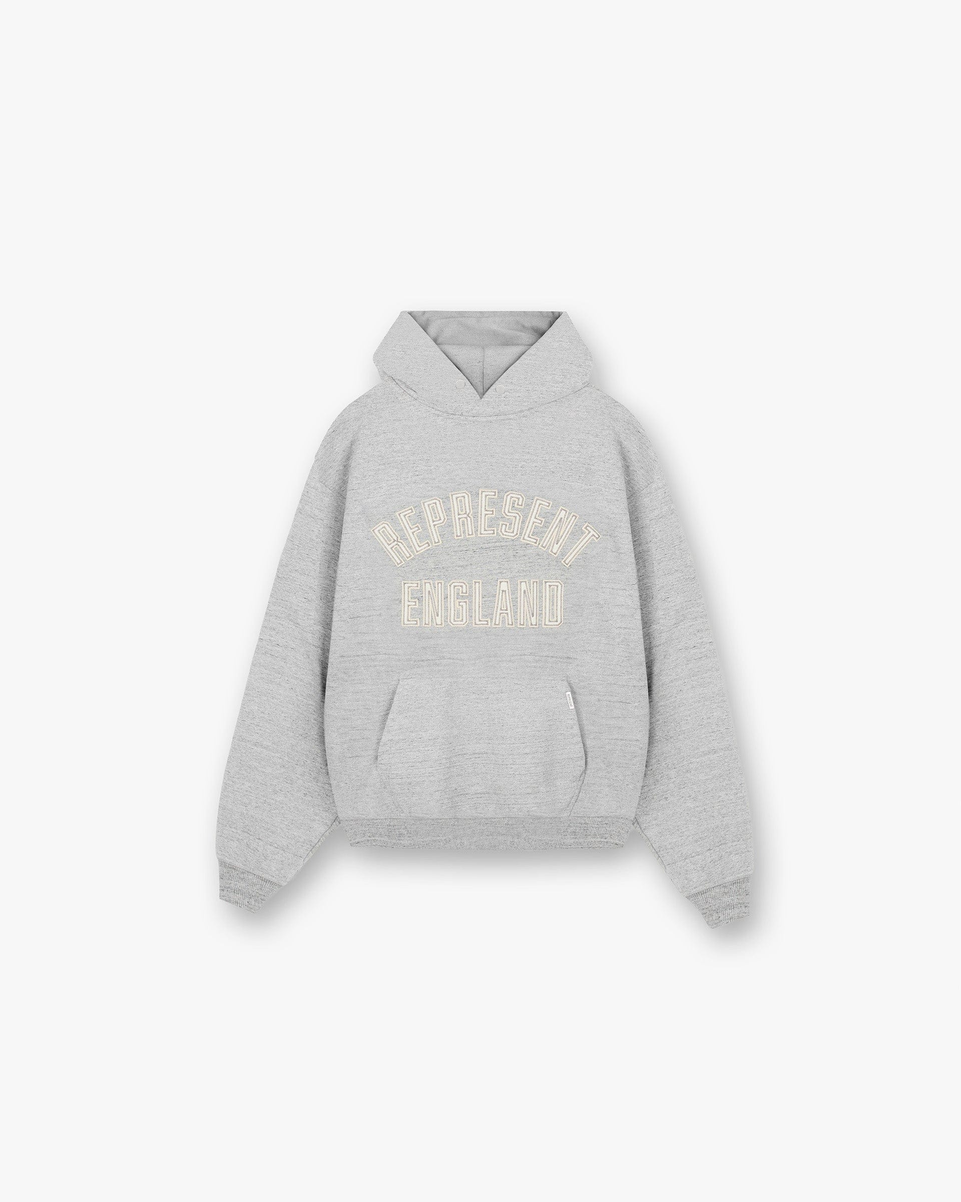 PRE SS25 England Applique Hoodie - Grey Marl