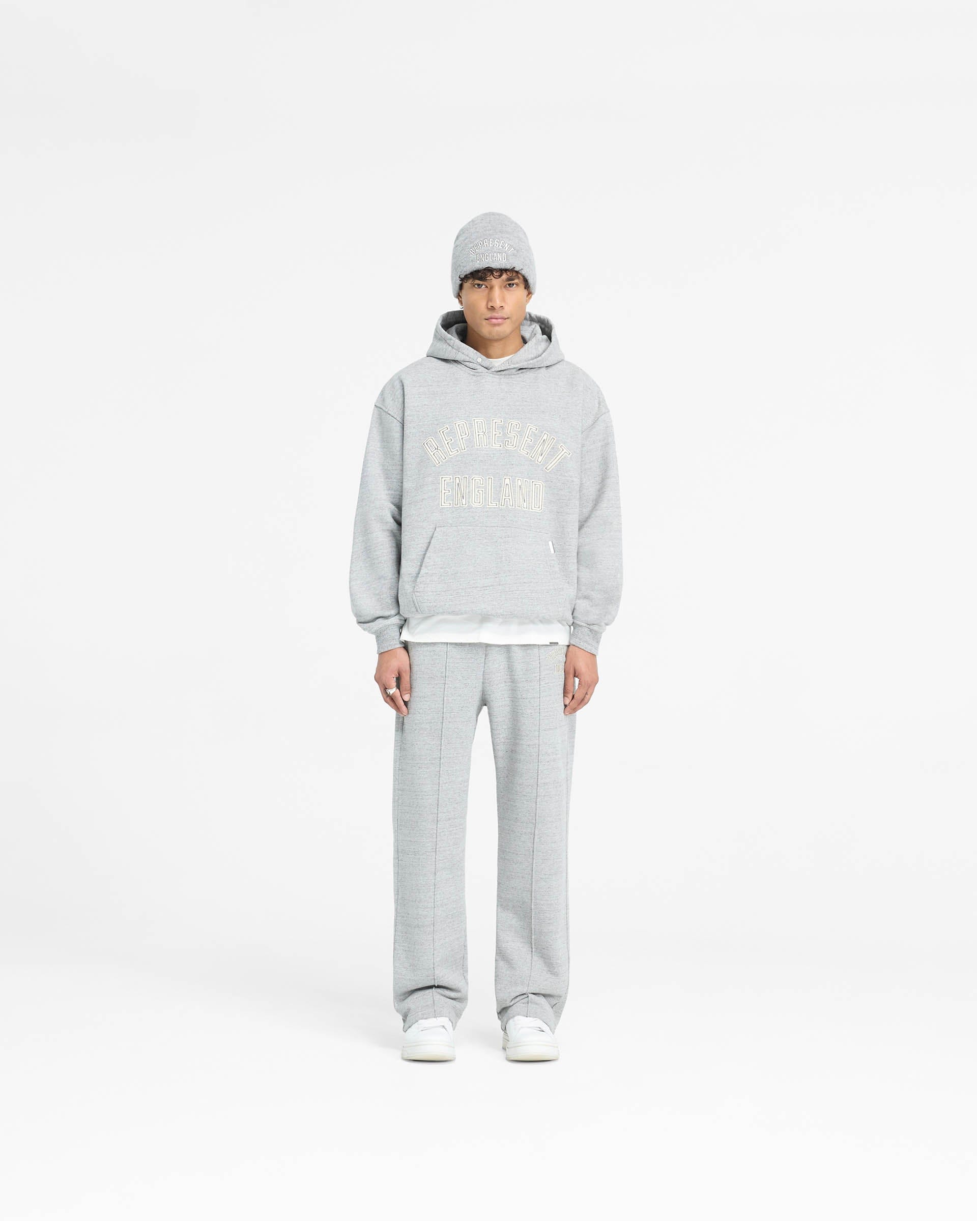 PRE SS25 England Applique Hoodie - Grey Marl