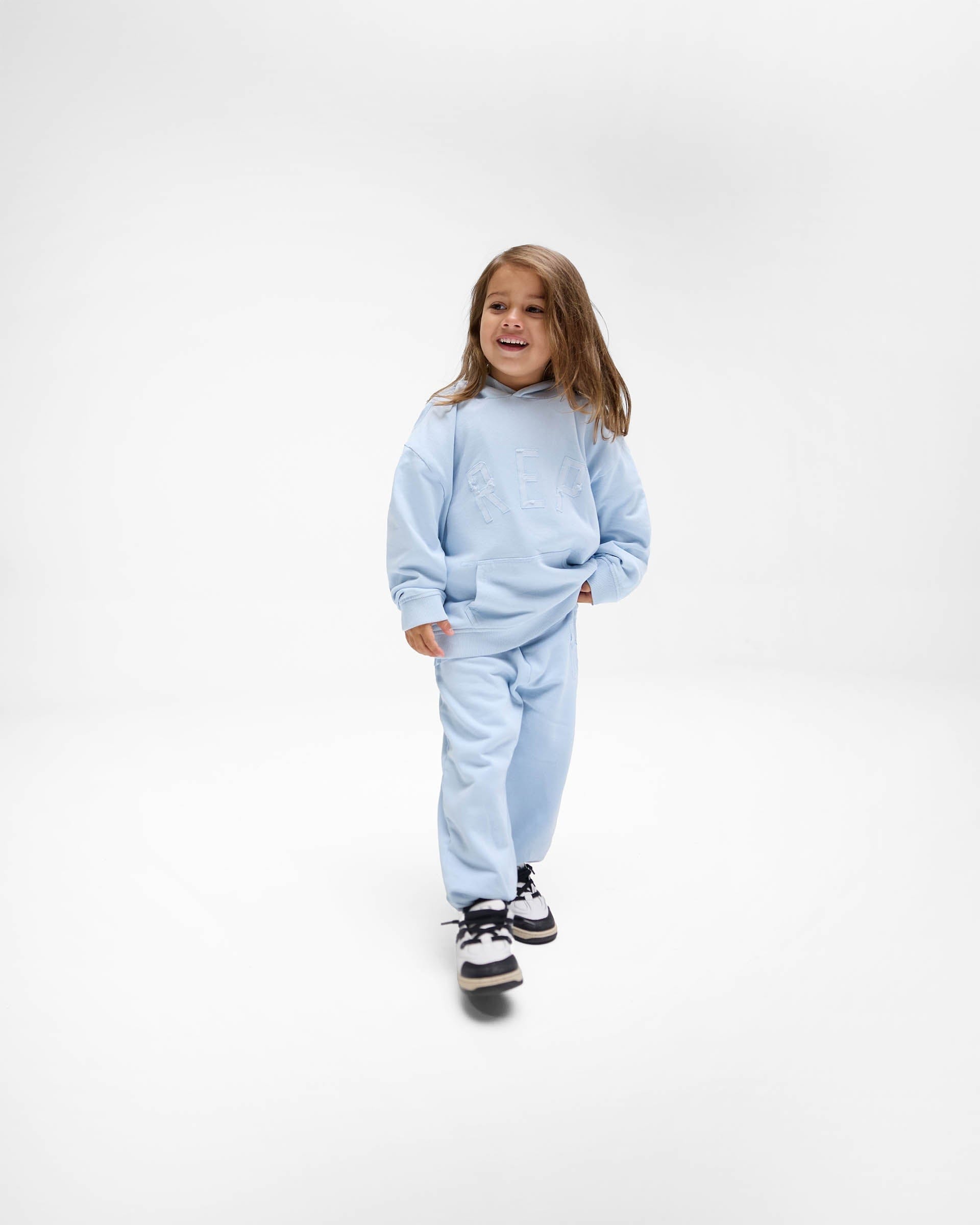 FW24 Mini Rep Applique Hoodie - Powder Blue