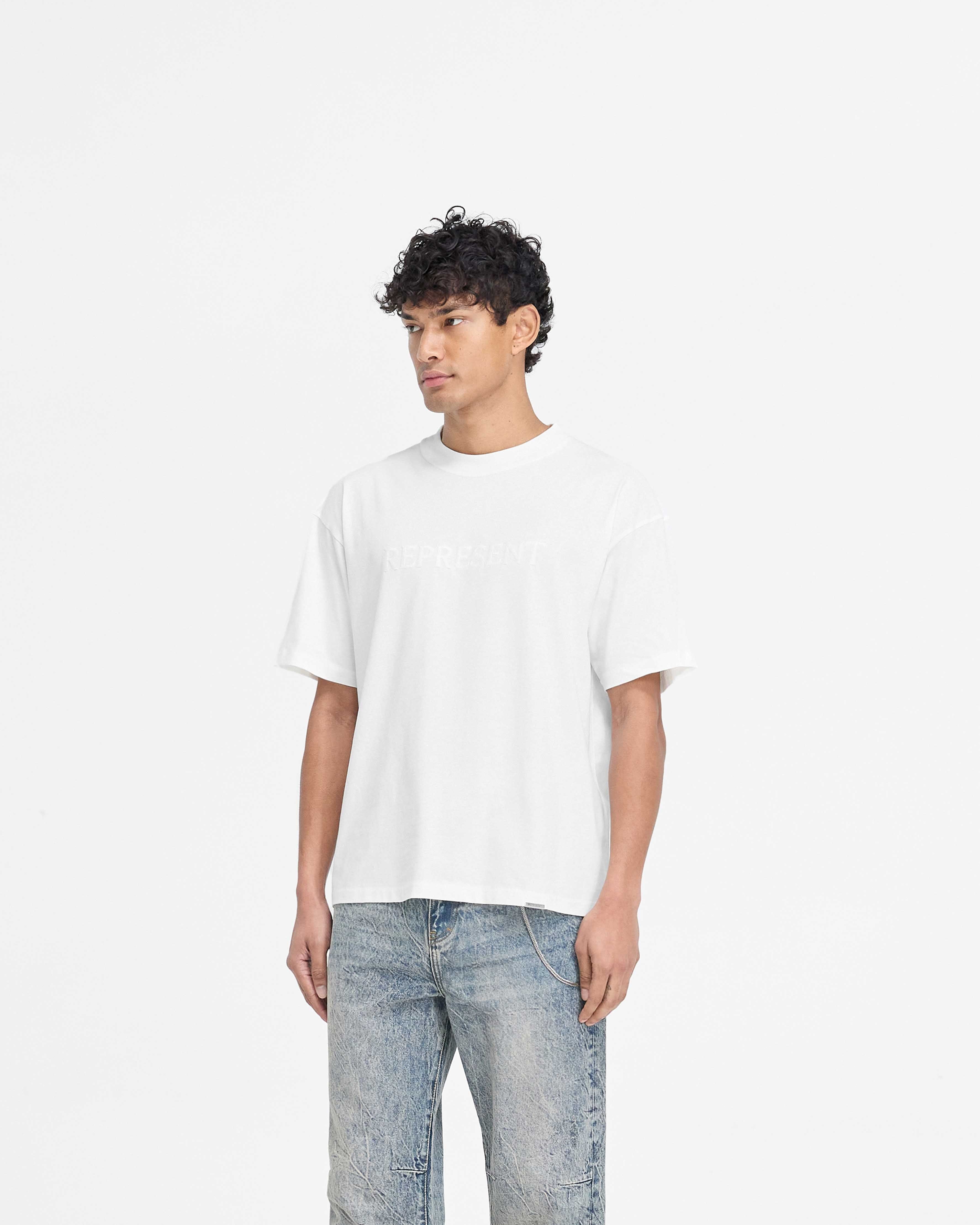 PRE SS25 Serif Logo T-Shirt - Flat White
