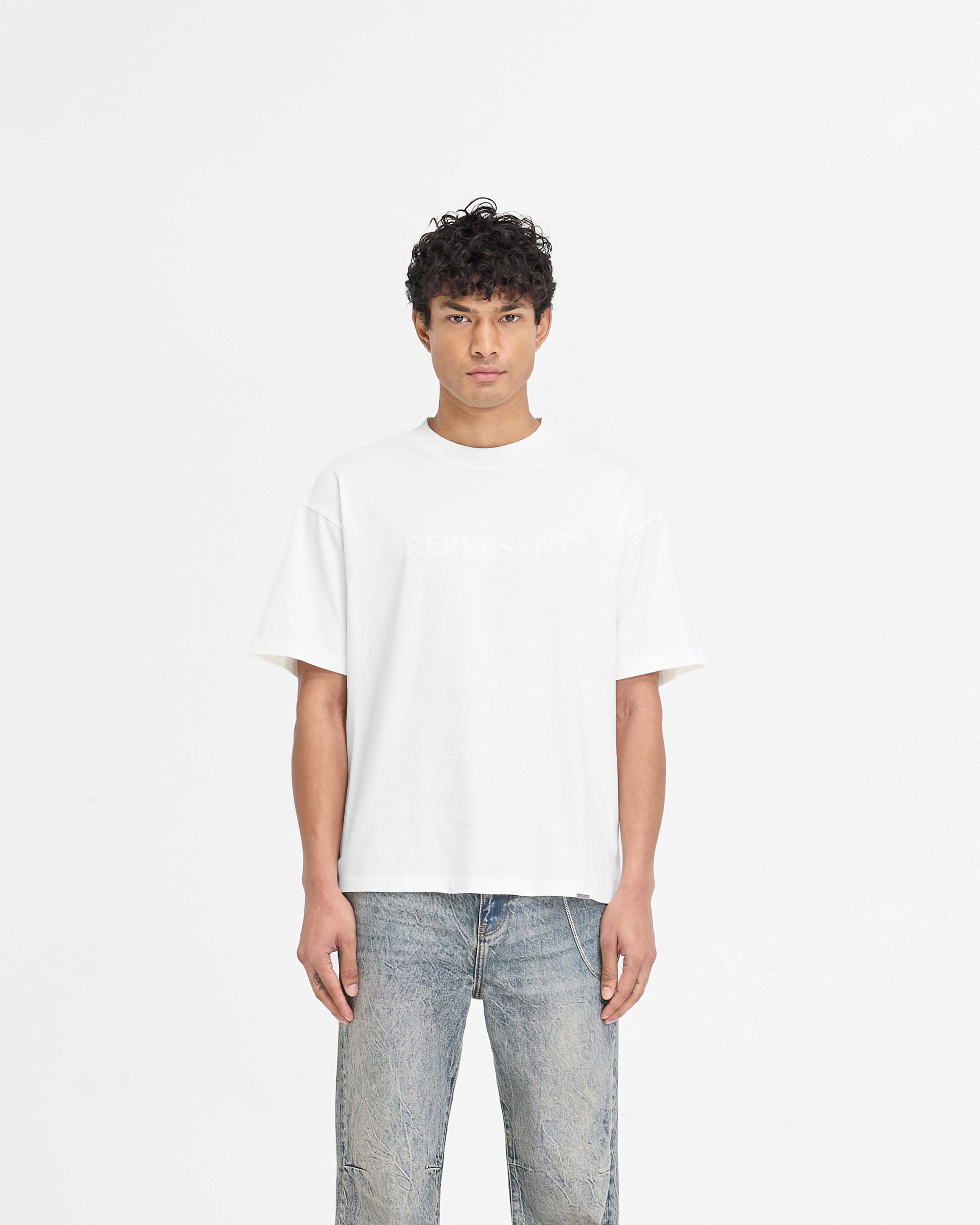 PRE SS25 Serif Logo T-Shirt - Flat White