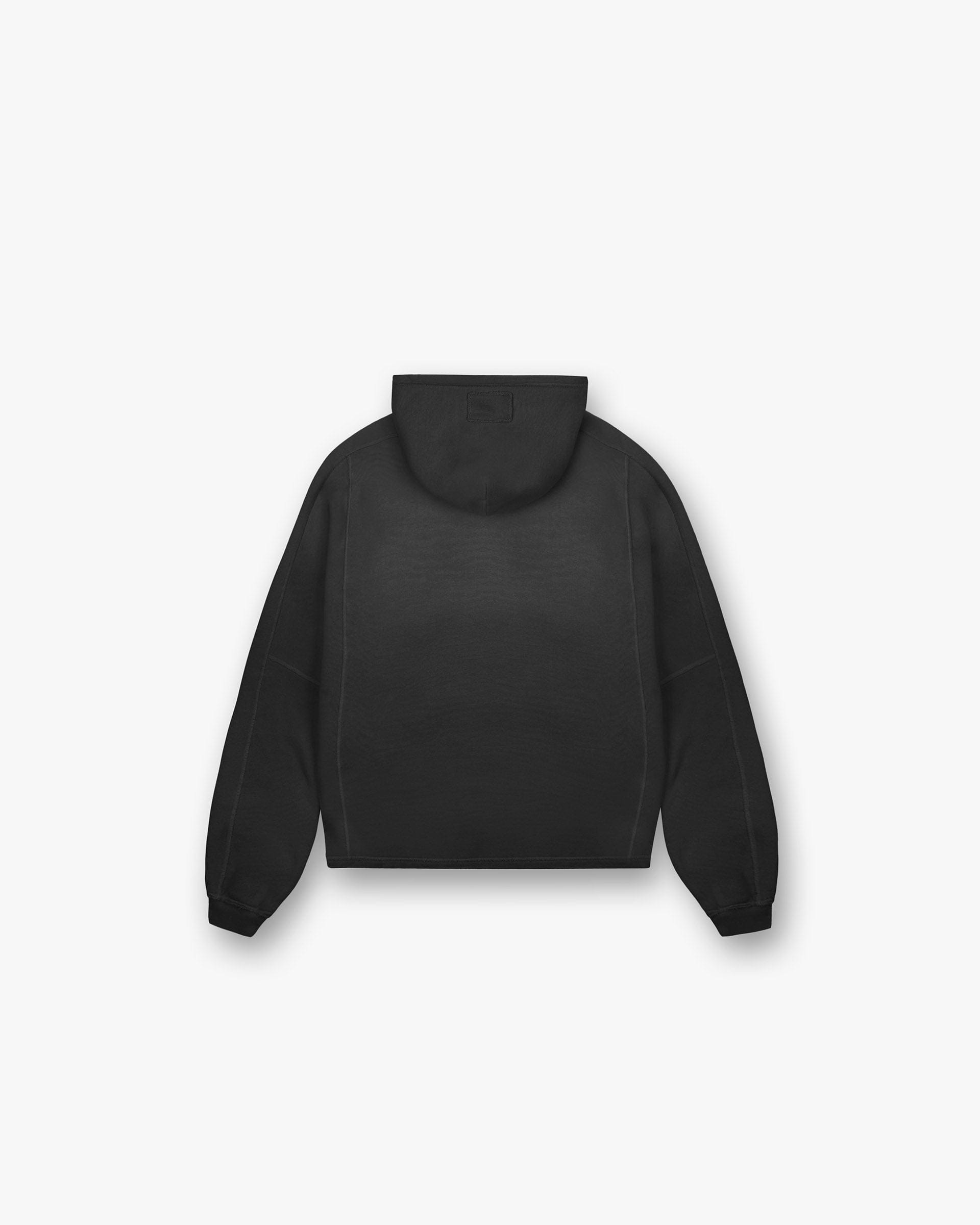 FW24 Stepped Hem Hoodie - Stained Black