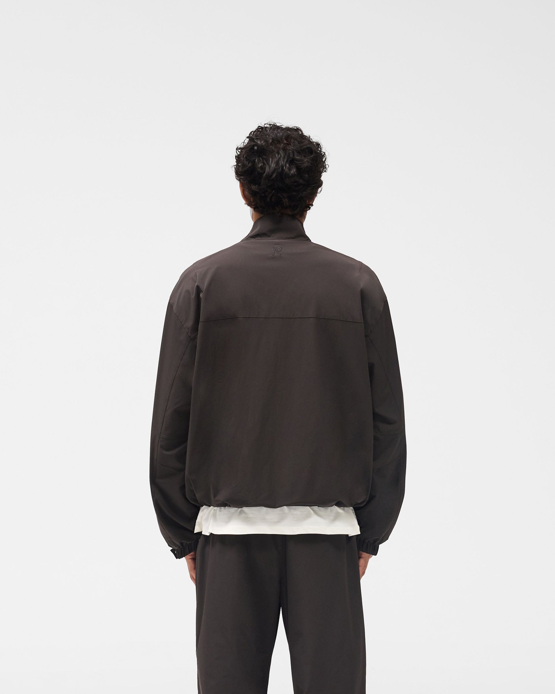 Initial Nylon Track Jacket - Coffee