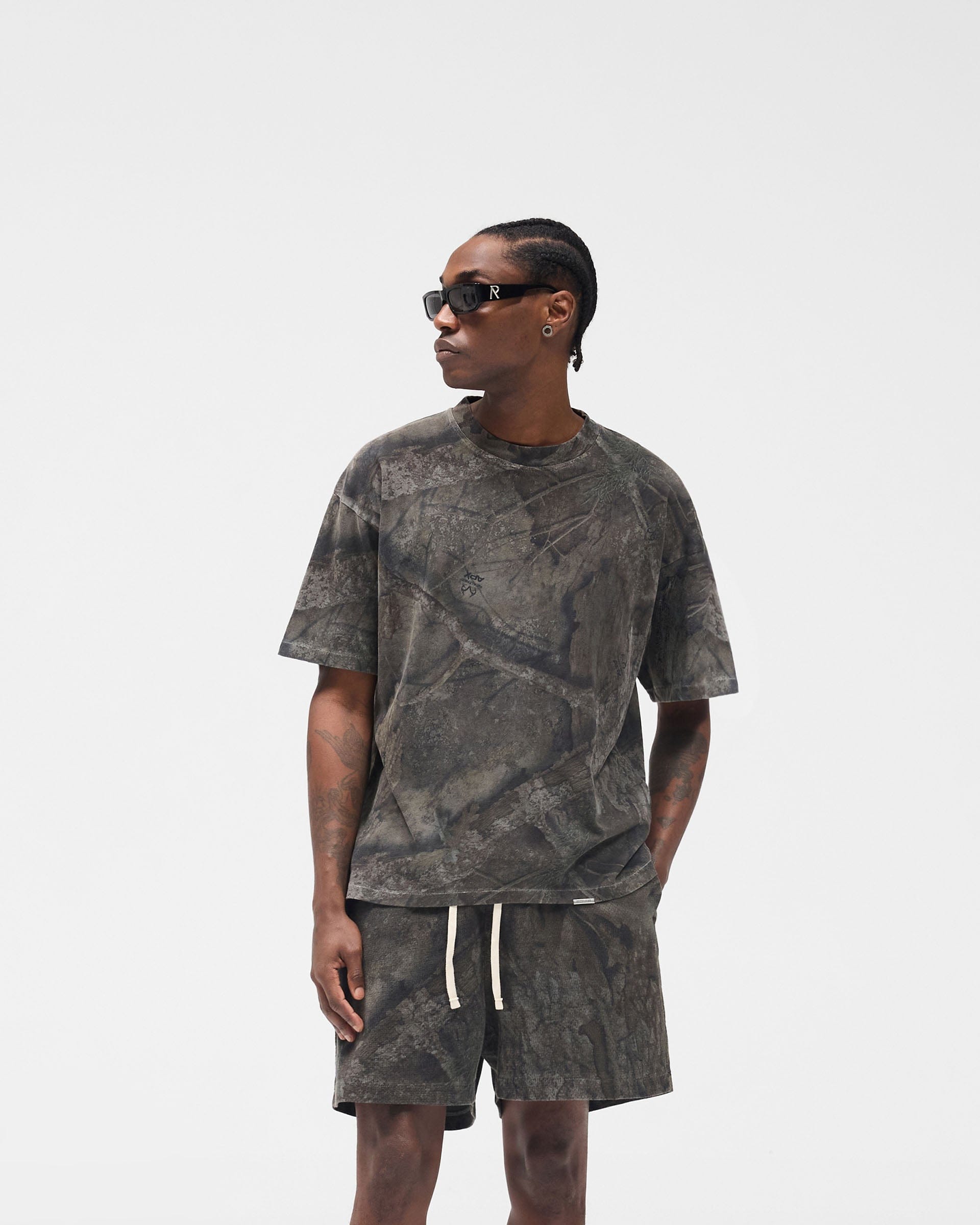Initial Overdye Realtree® Oversized T-Shirt - Overdyed Black