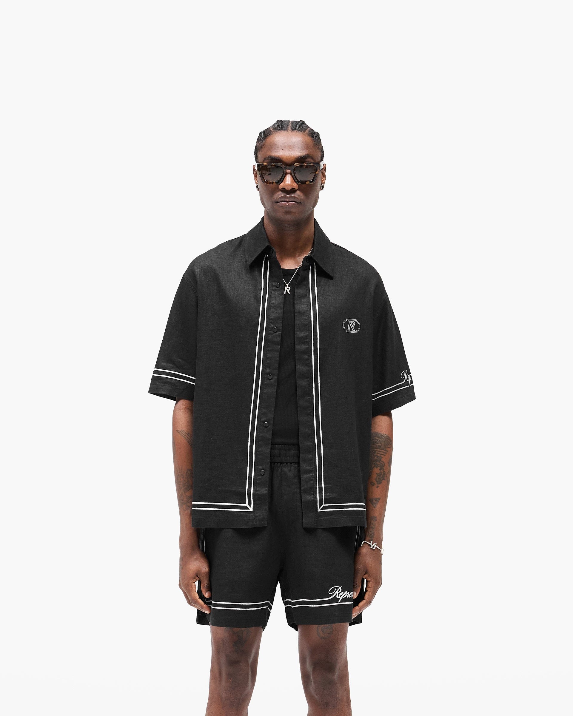 SC25 Border Shirt - Jet Black