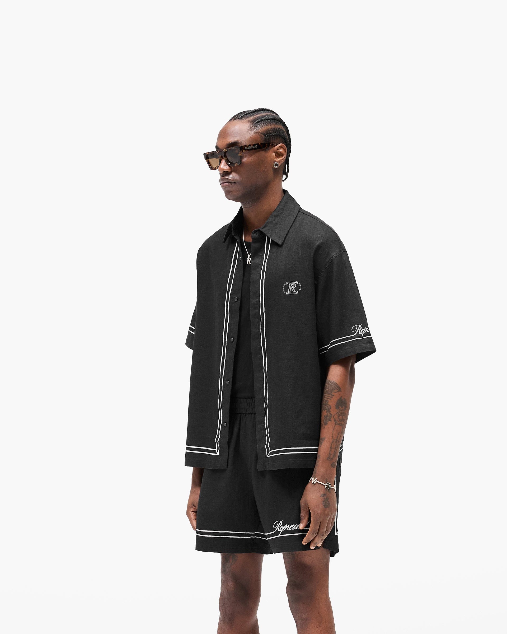 SC25 Border Shirt - Jet Black