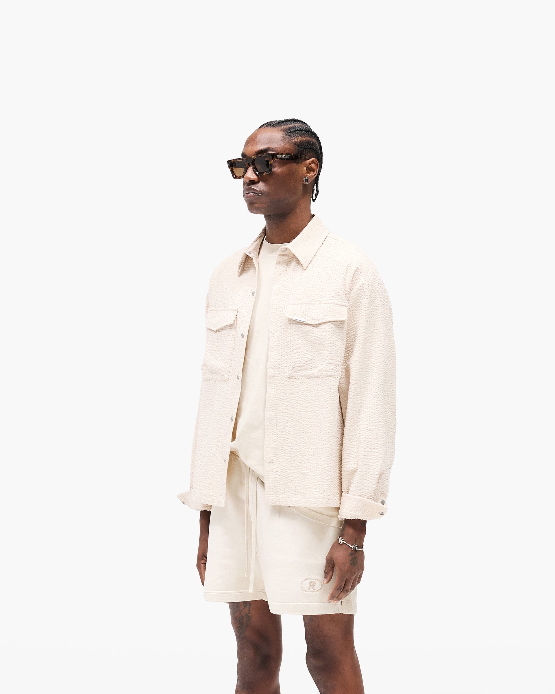 SC25 Textured Long Sleeve Shirt - Champagne